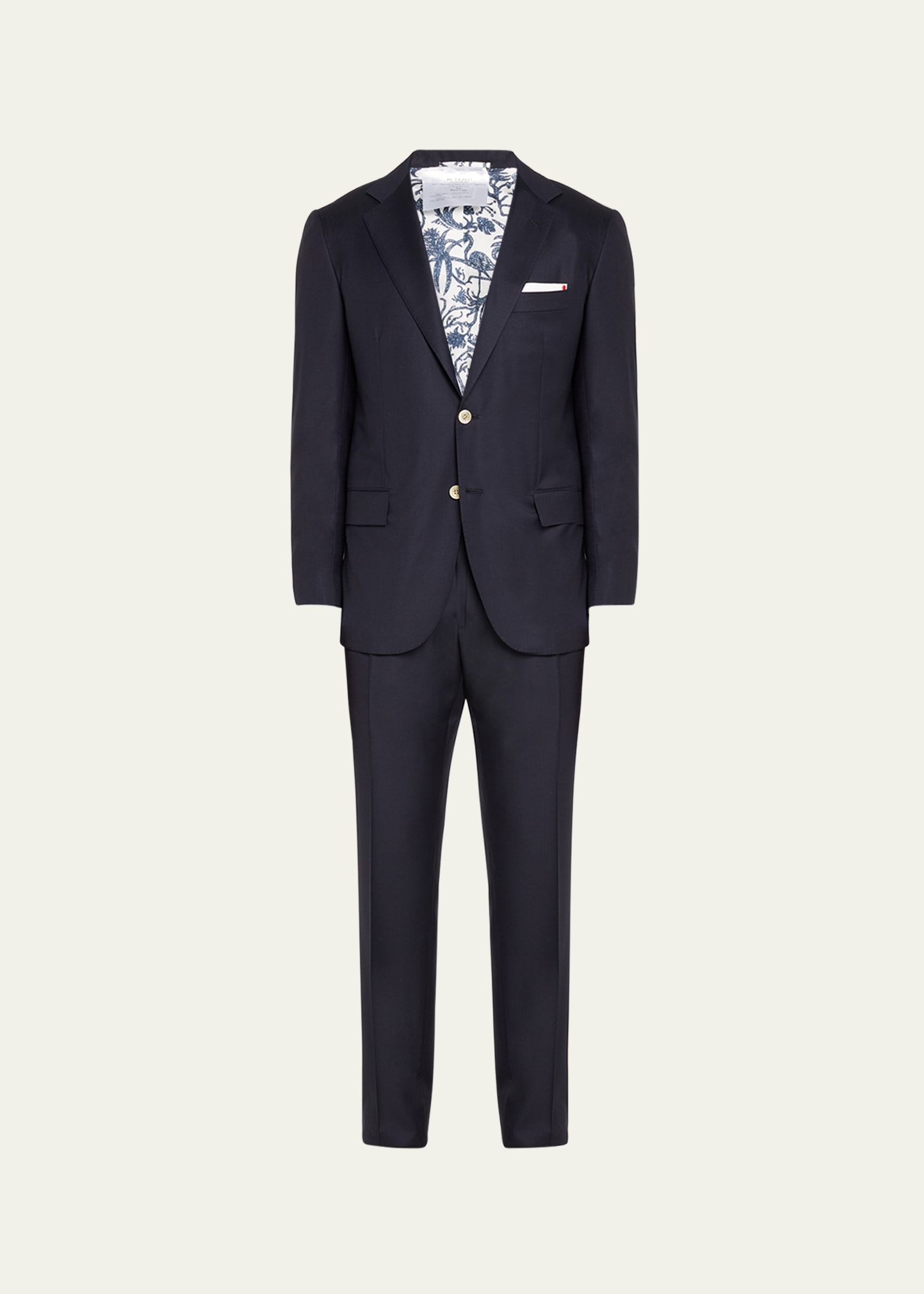 Men's Solid Wool Twill Suit