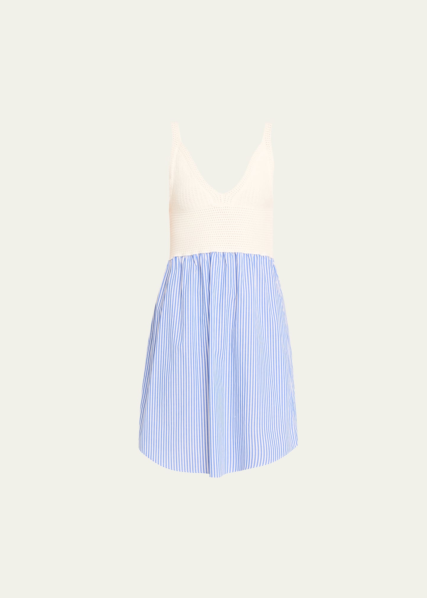 The Esmee Sleeveless Crochet Shirting Mini Dress