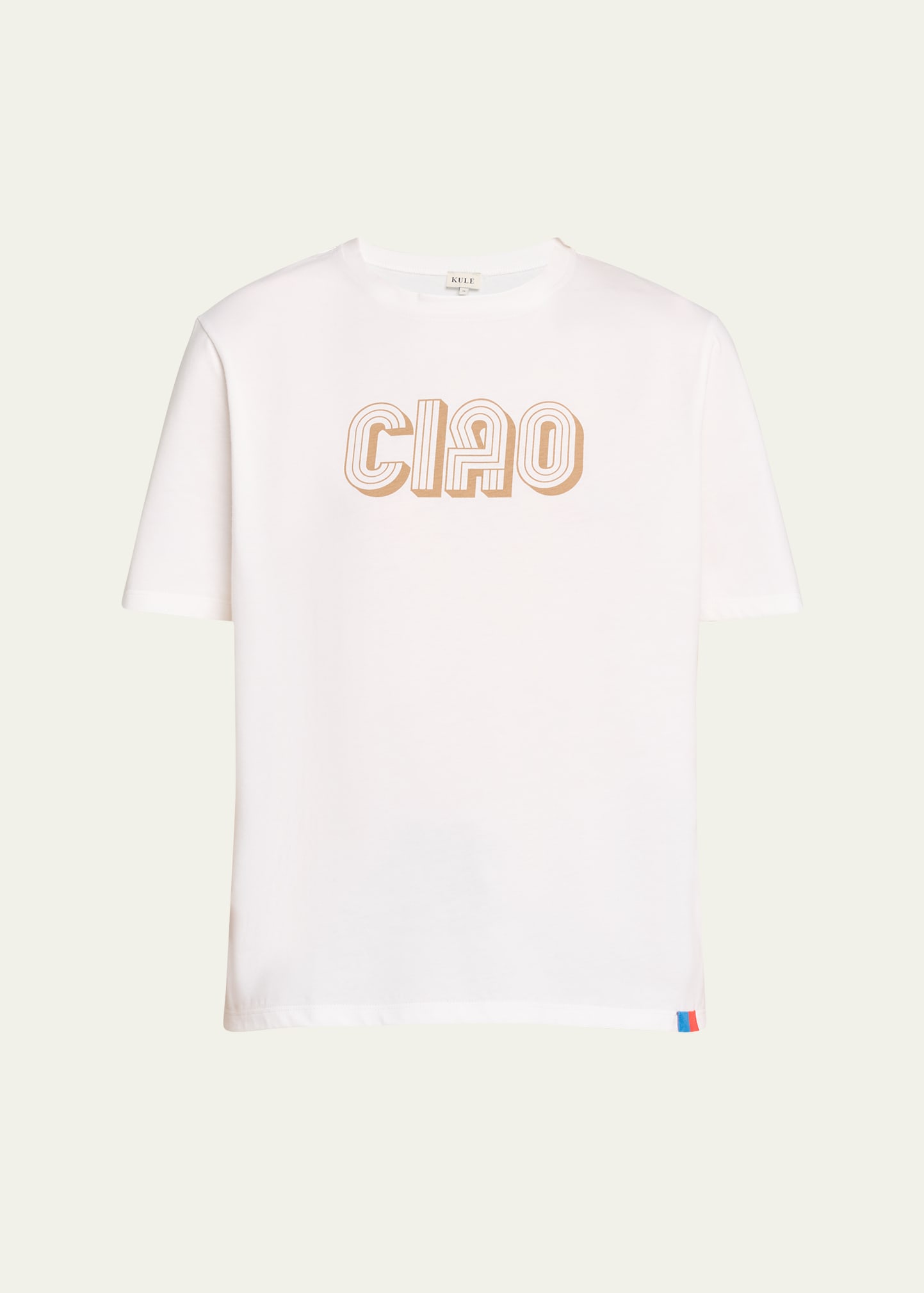 Shop Kule The Modern Ciao Slogan Graphic Print Short-sleeve Cotton T-shirt In White