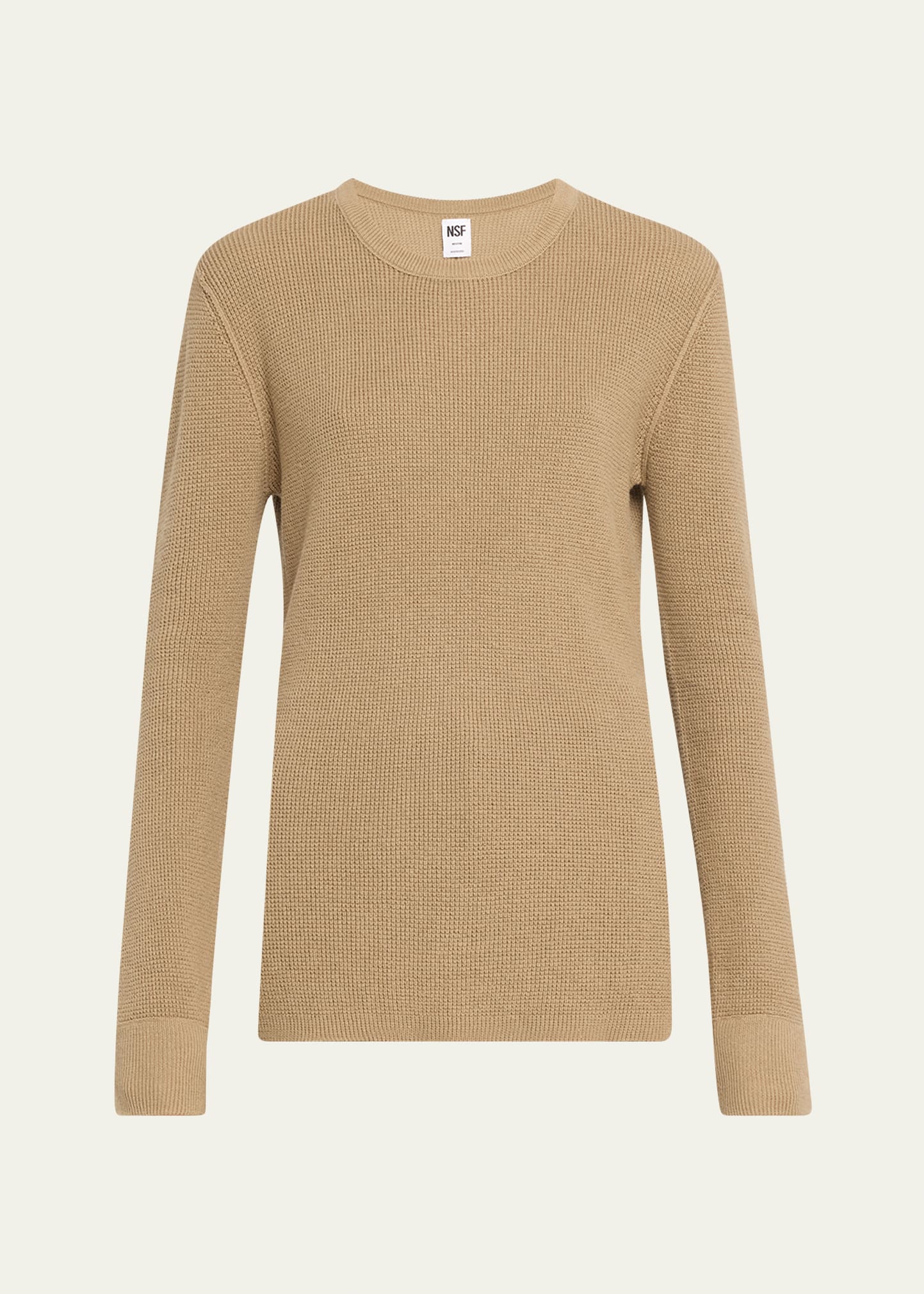 Nsf Clothing Taj Cotton Cashmere Thermal Sweater In Olive