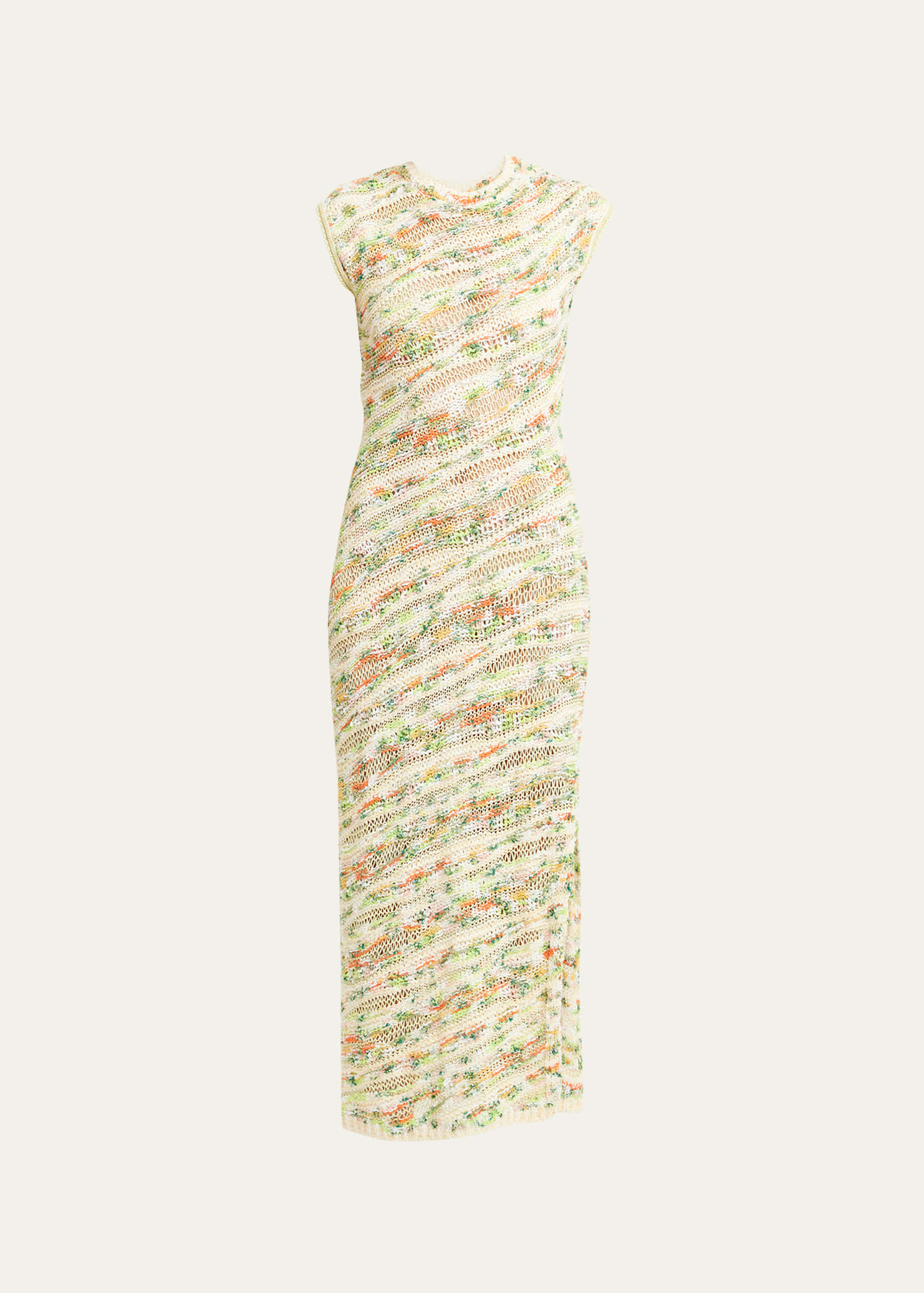 Shop Ulla Johnson Dune Floral Pastel Short-sleeve Knit Dress In Confetti