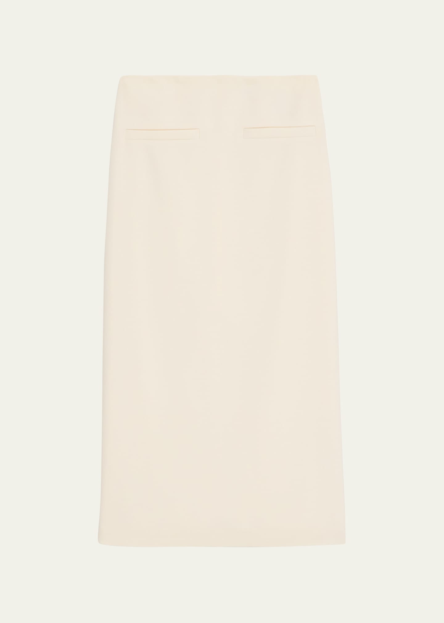 Slim Crepe High-Waist Midi Skirt