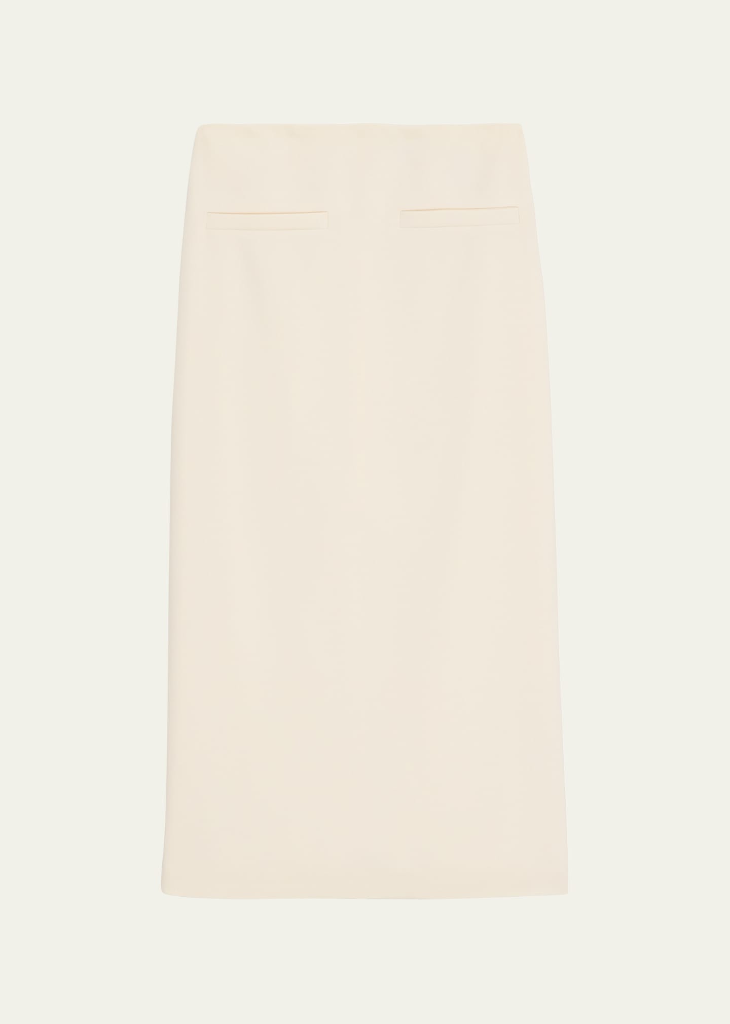 Theory Slim Crepe High-waist Midi Skirt In Rice