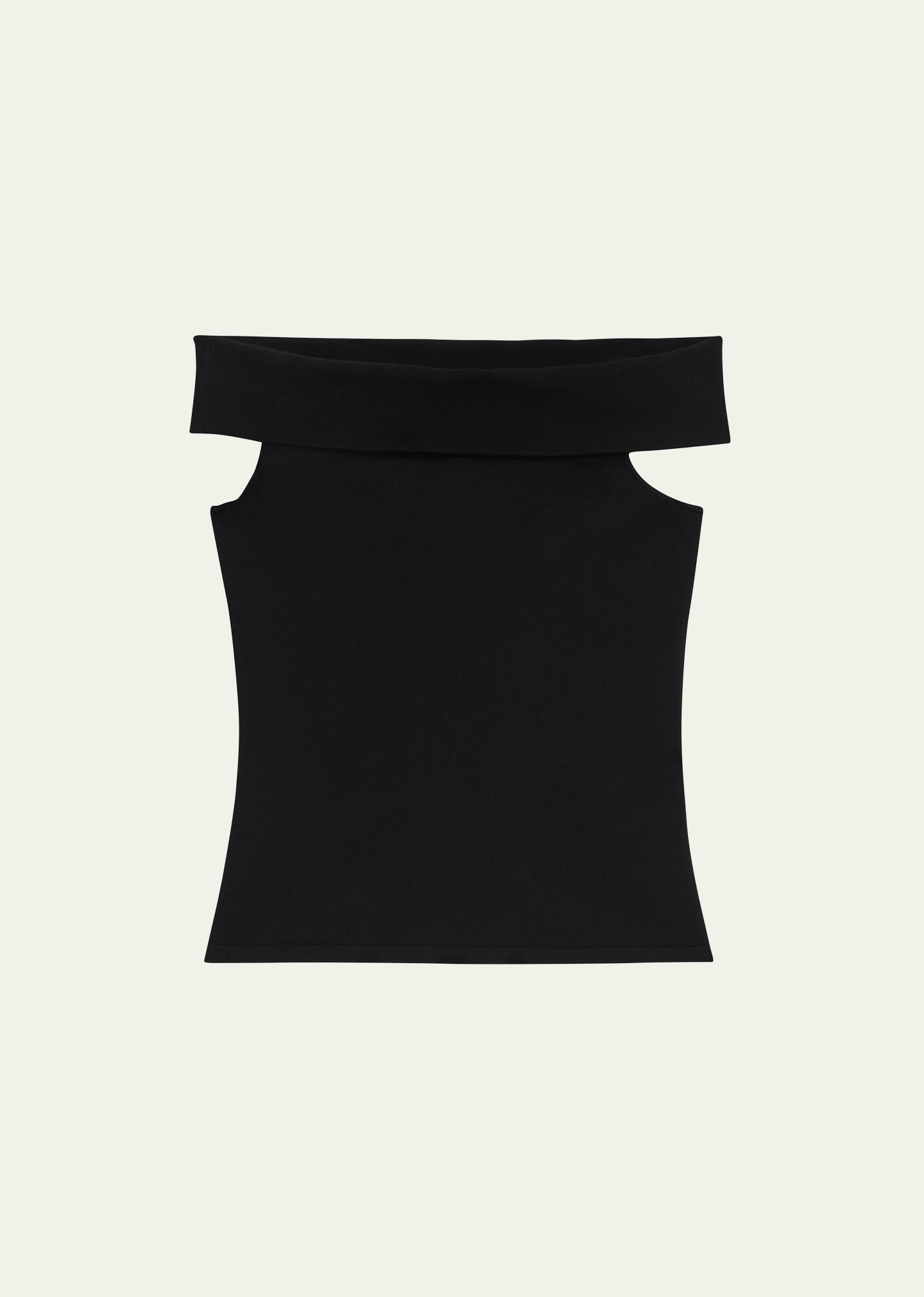 Shop Theory Off-shoulder Crepe Top In Blk