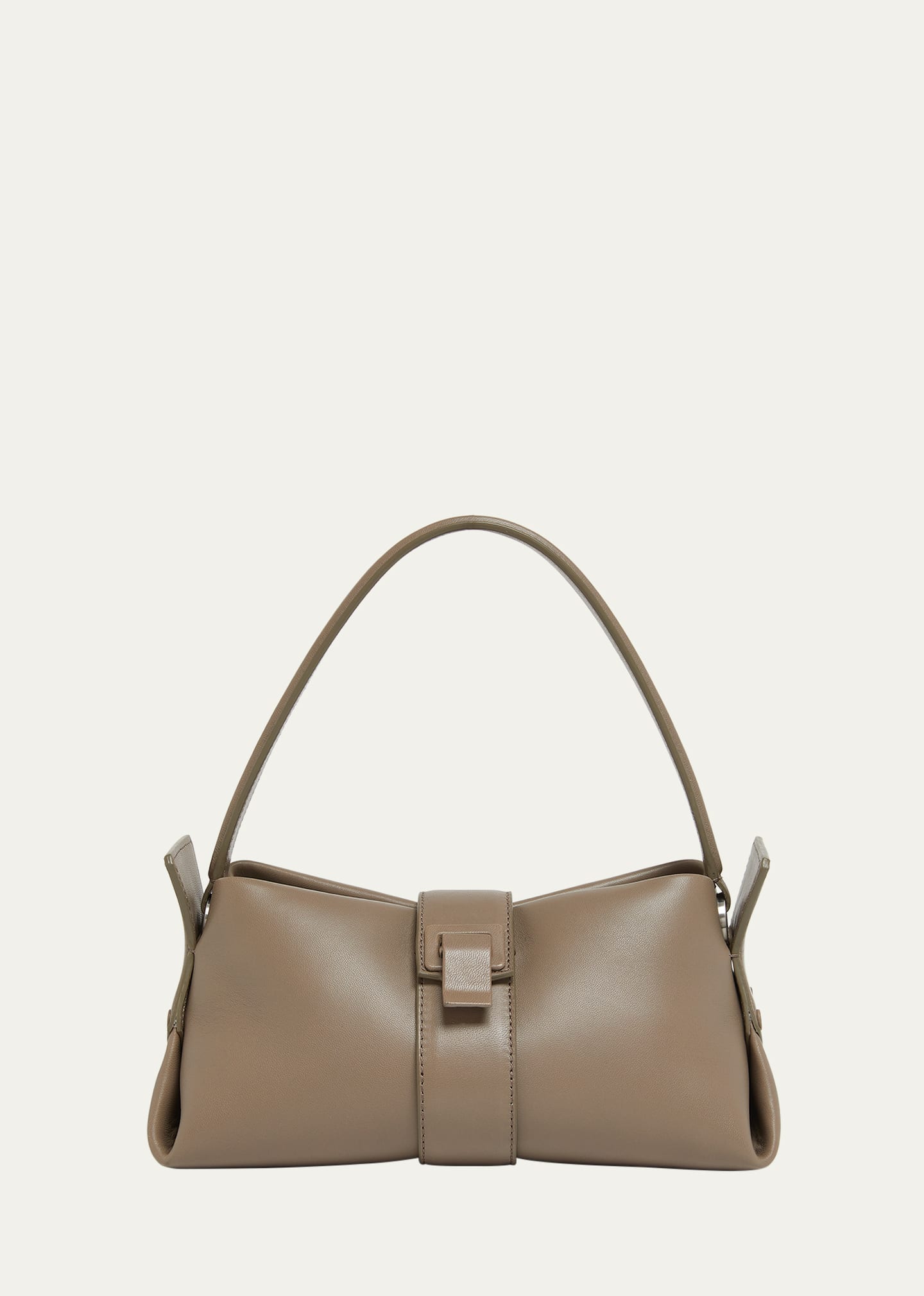 Proenza Schouler Park Napa Leather Shoulder Bag In 277 Dark Taupe