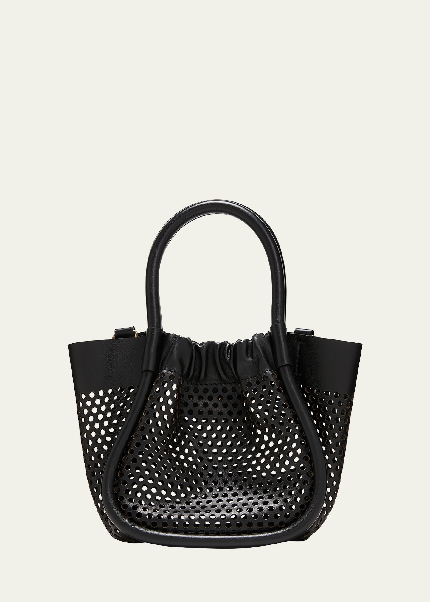 Proenza Schouler Xs Perforated Leather Top-handle Bag In 001 Black