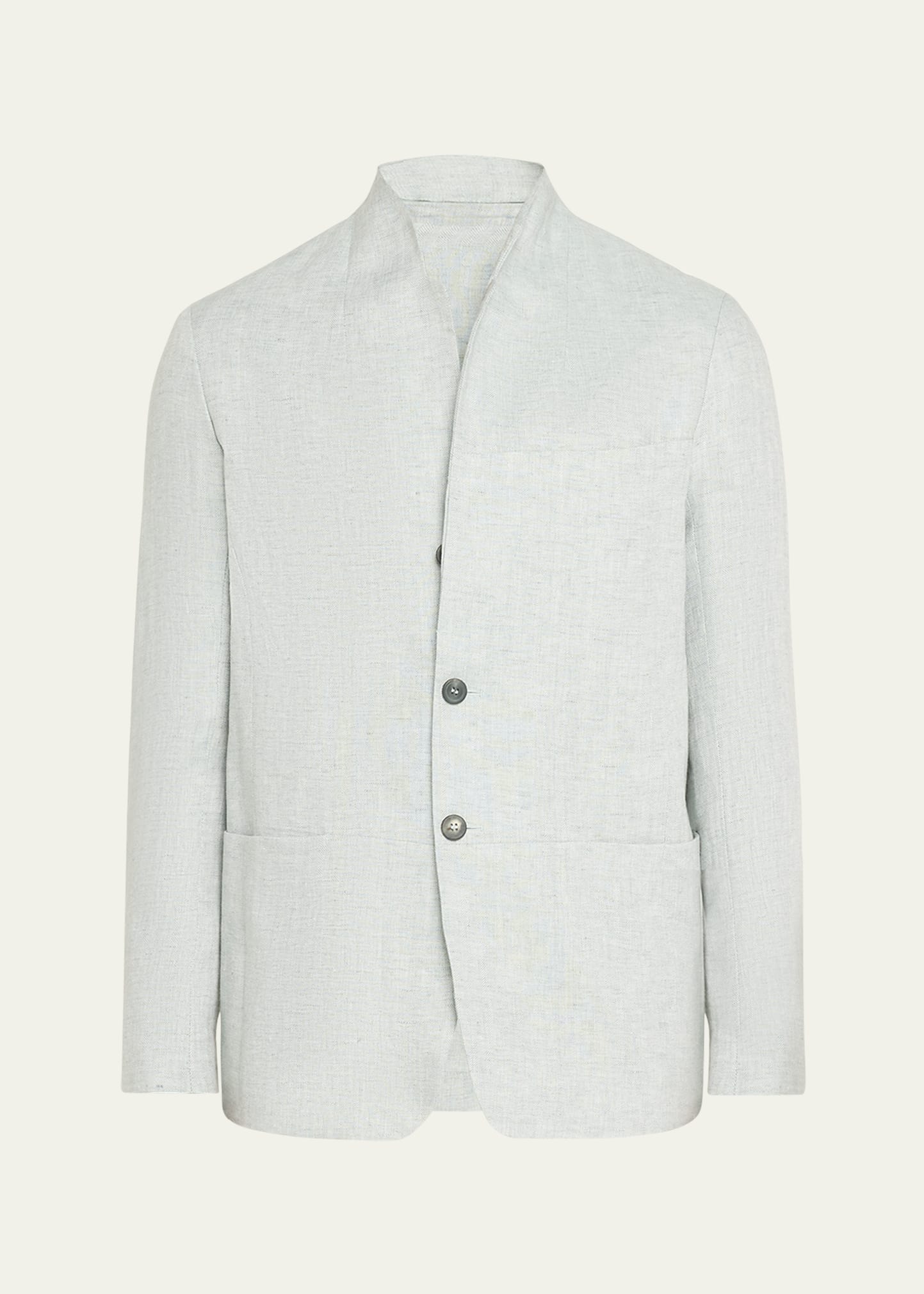 Sease Men's Ellen 2.0 Linen Blazer In Crystalwater