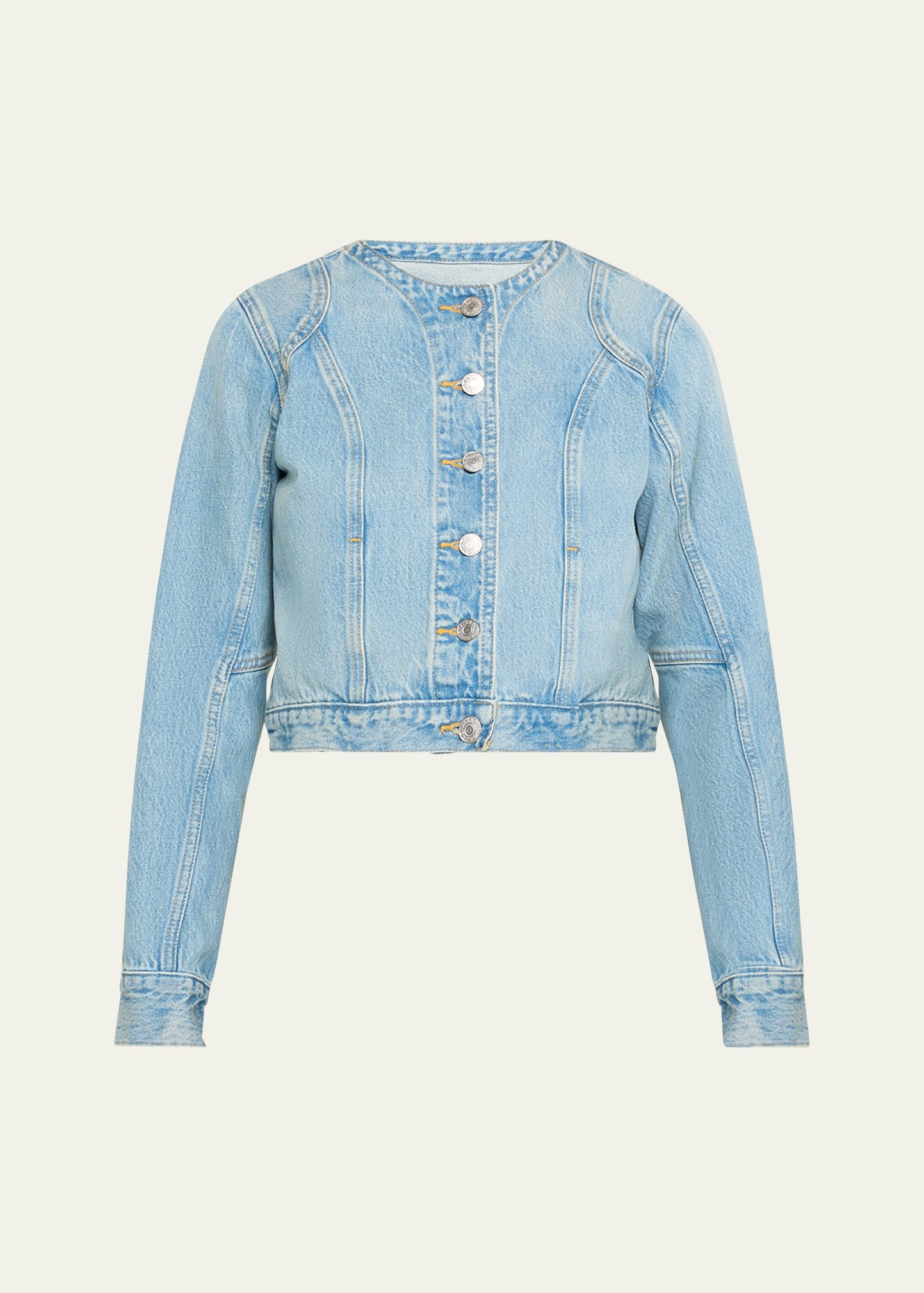 Shop Re/done Seamed Denim Jacket In Mojave