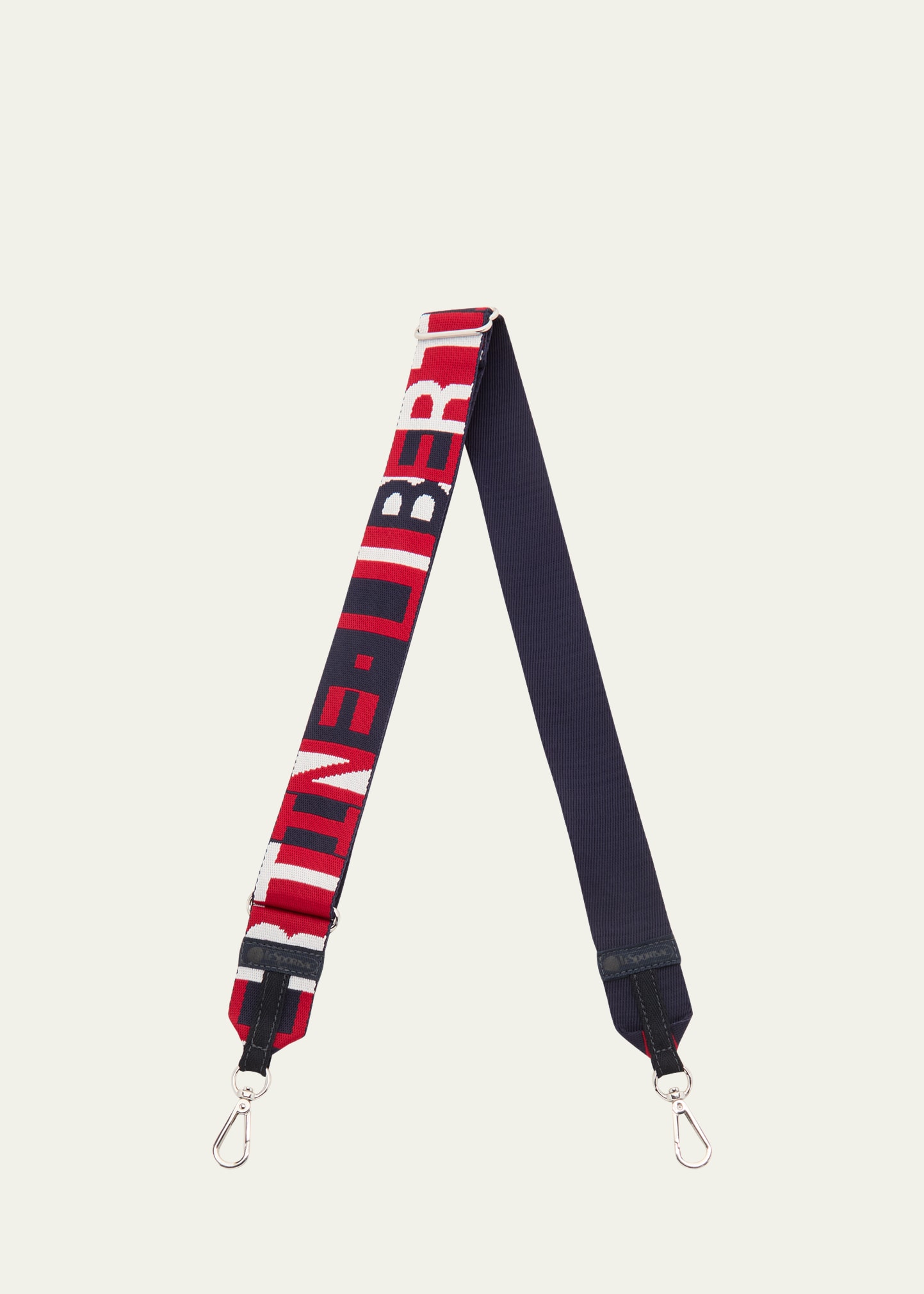 Libertine X Lesportsac Logo Web Shoulder Strap In Ll Red And White