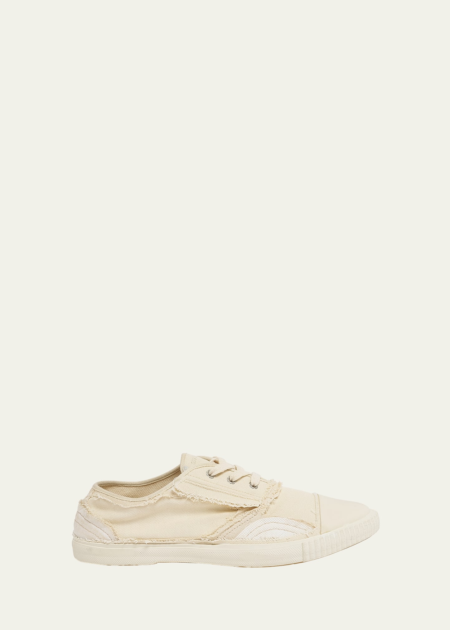 Maison Margiela Inside Out Canvas Low-top Sneakers In Natural Mix