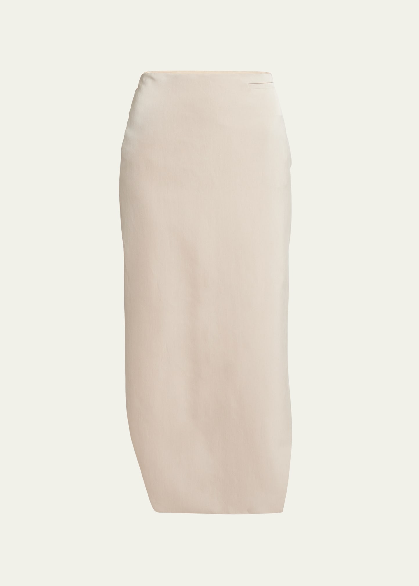 Shop Givenchy Hi-low Hem Silk Skirt In Natural Beige