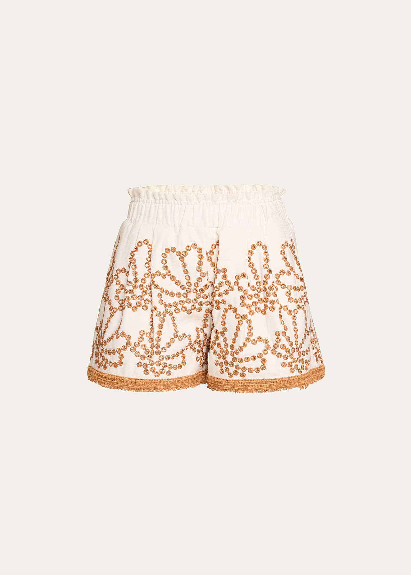Giorgio Eyelet Embroidered Shorts