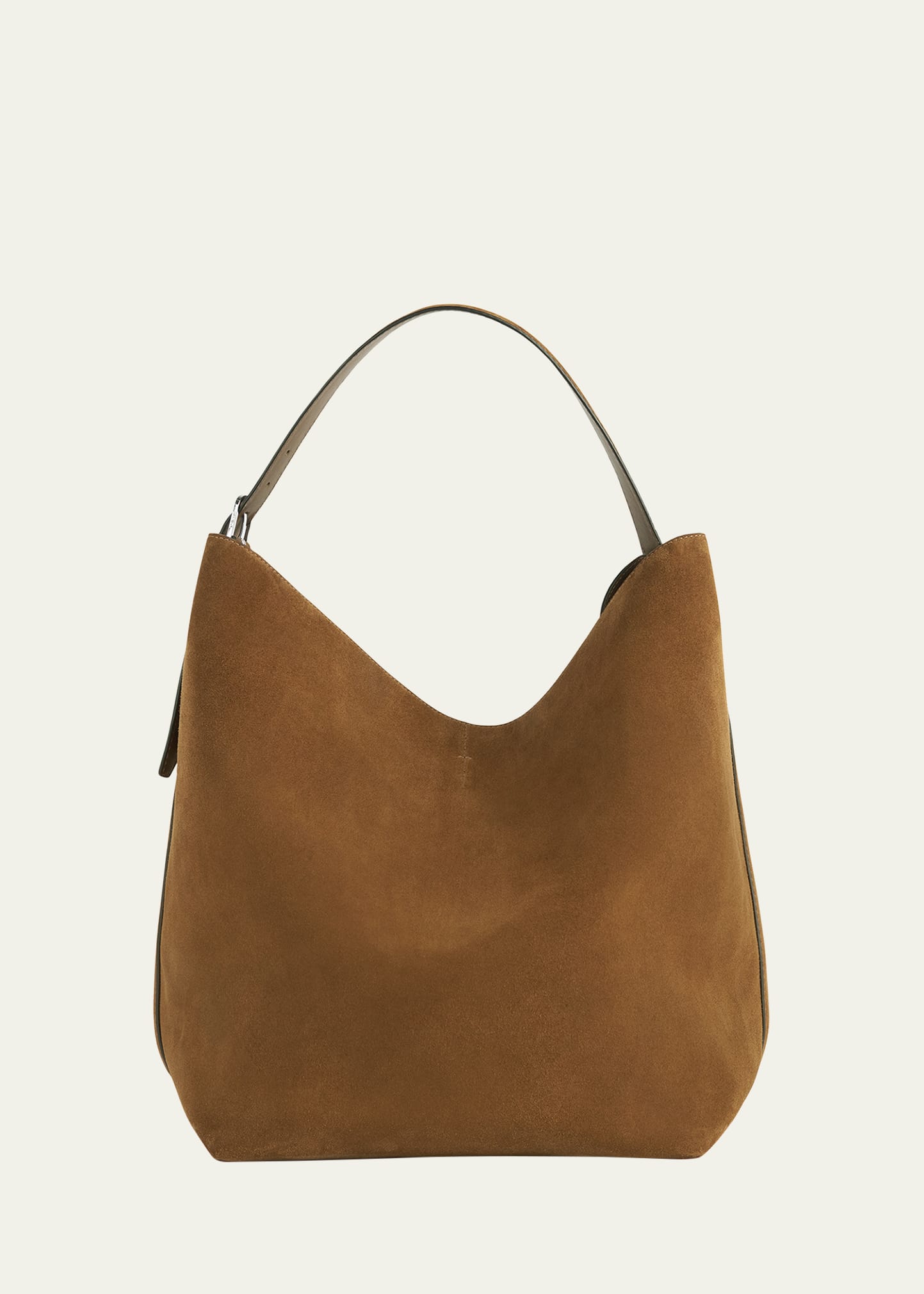 Large Belted Suede Tote Bag