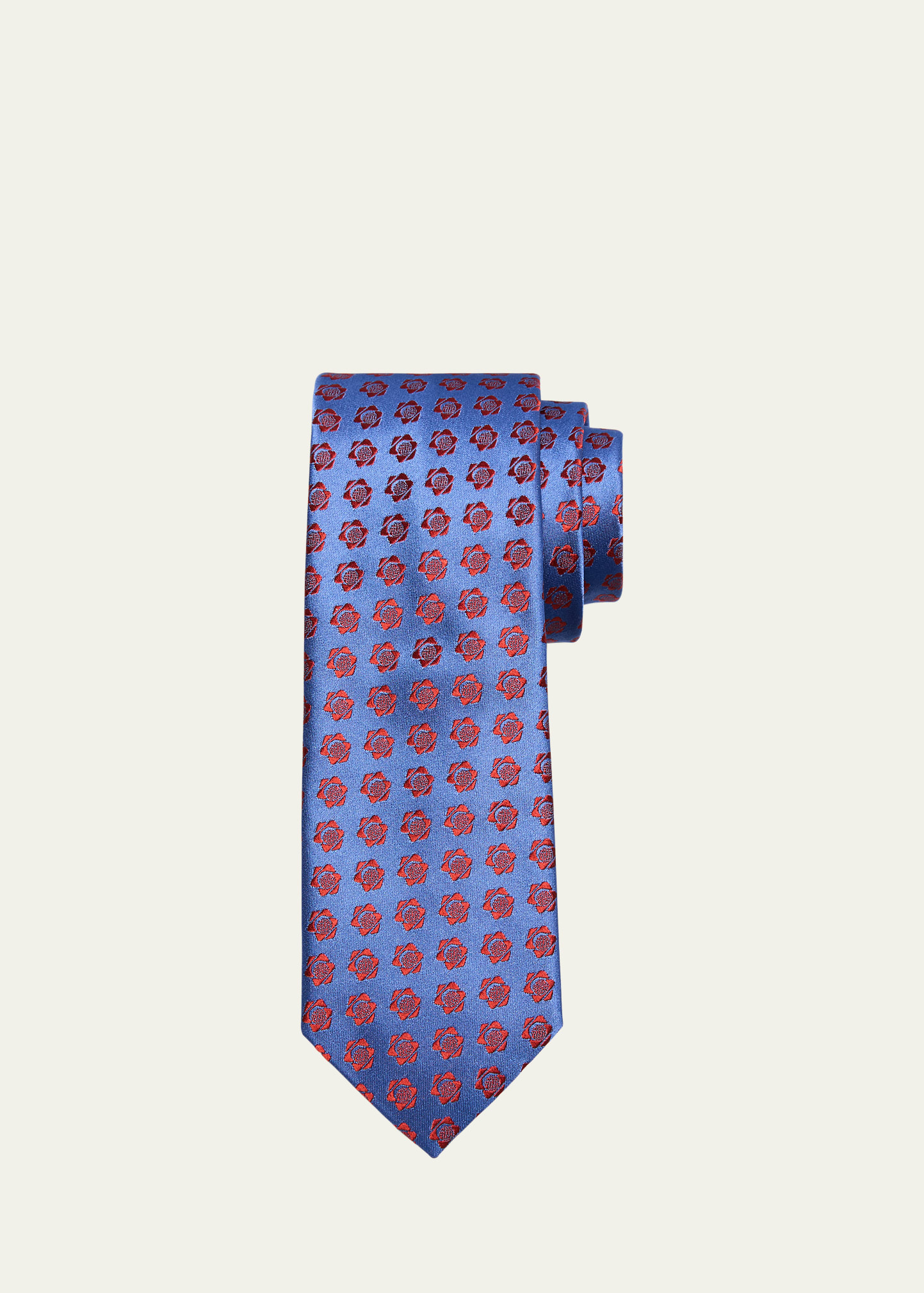 Charvet Men's Silk Floral Jacquard Tie In 20pur