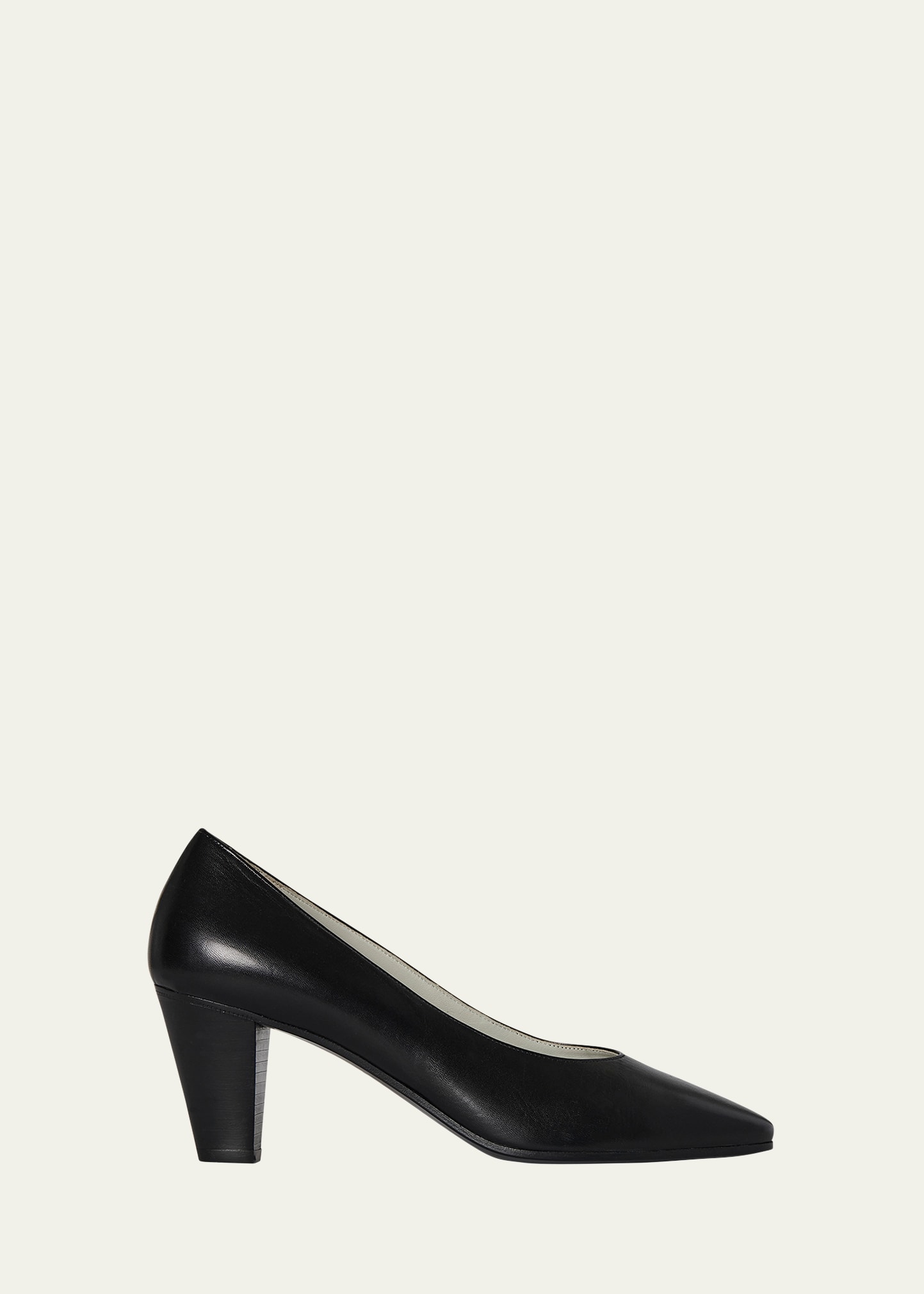The Row Charlotte Leather Pumps In Black