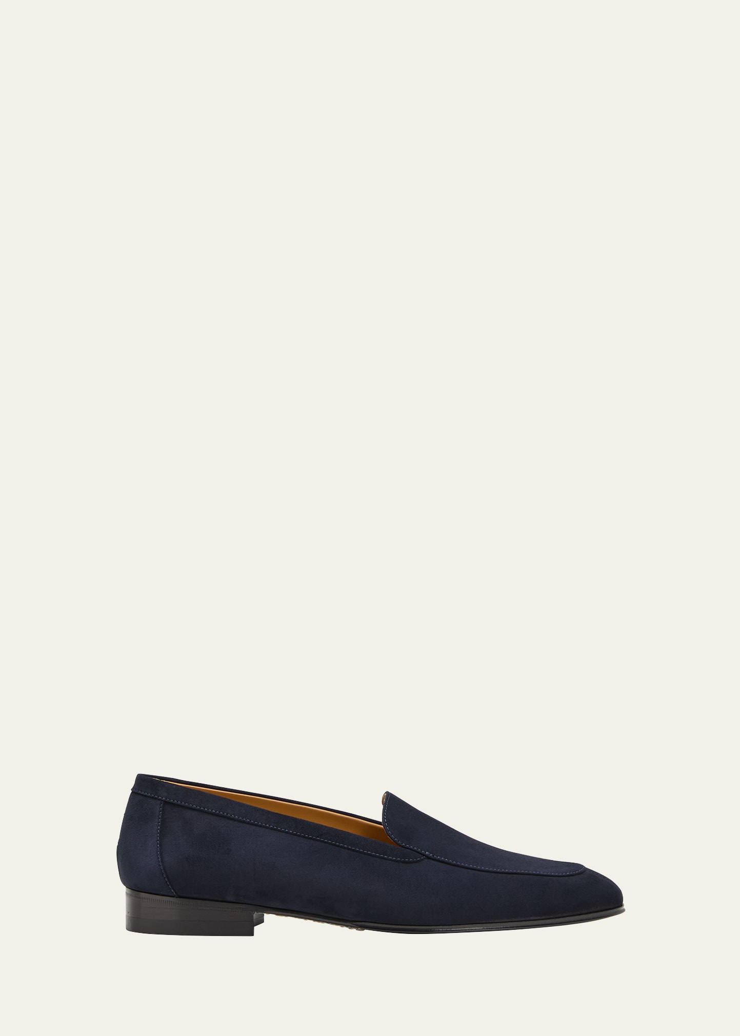 Shop The Row Sophie Suede Easy Loafers In Deep Navy