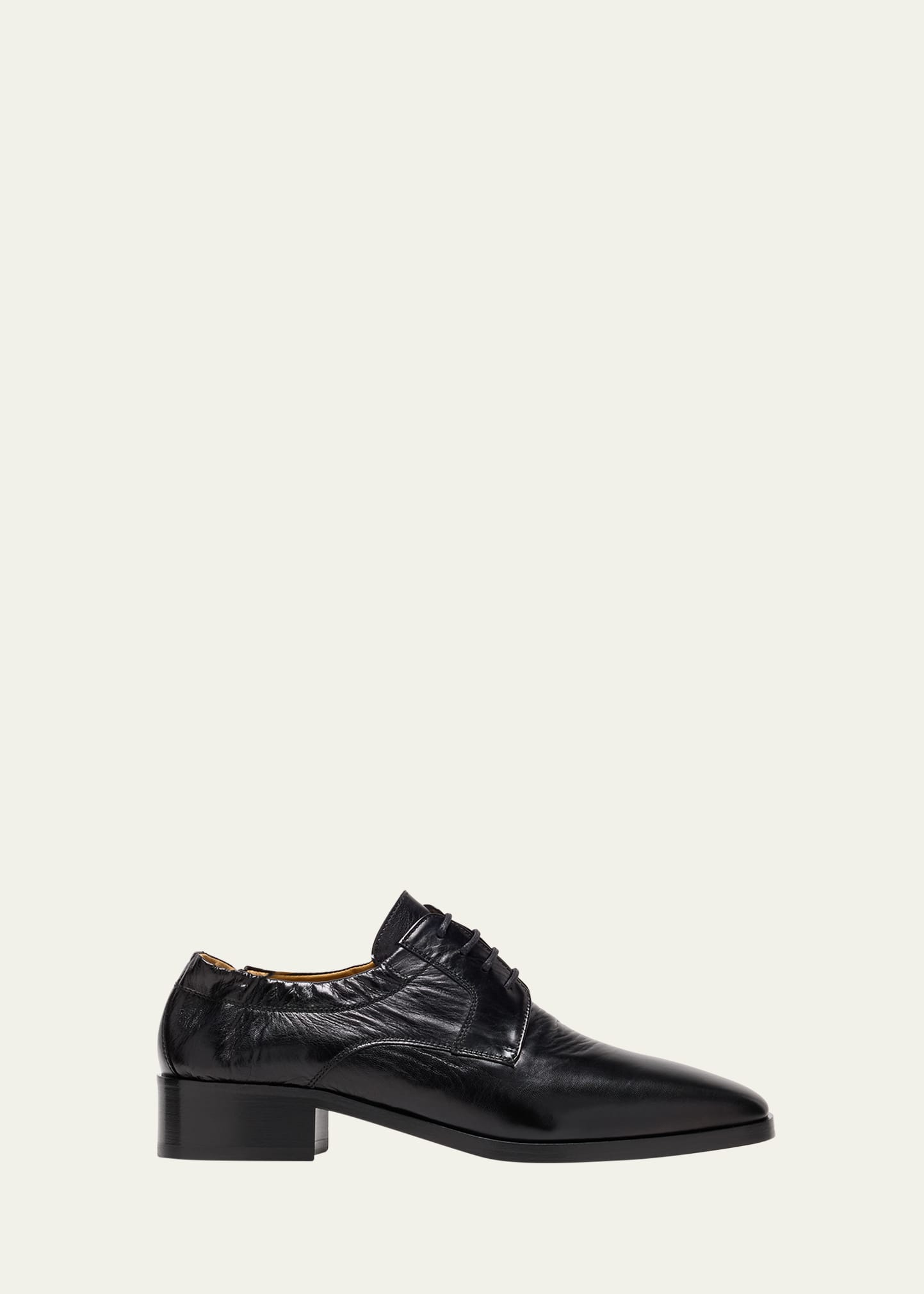 Shop The Row Leather Lace-up Derby Loafers In Black