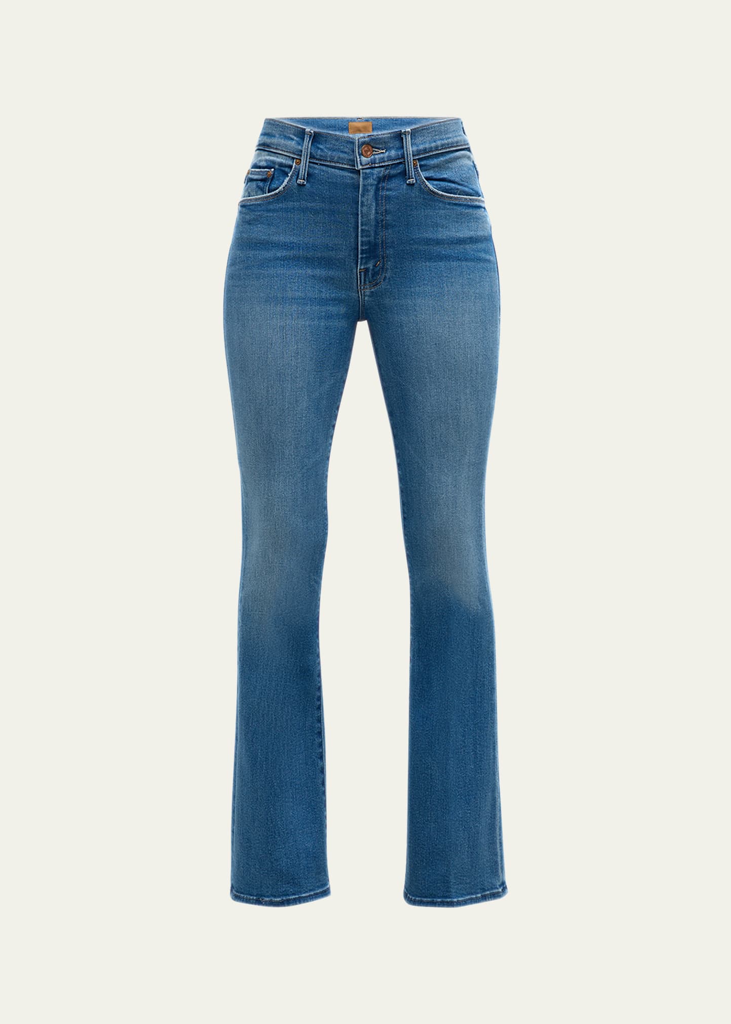 Mother The Weekender Flare Jeans In Blue