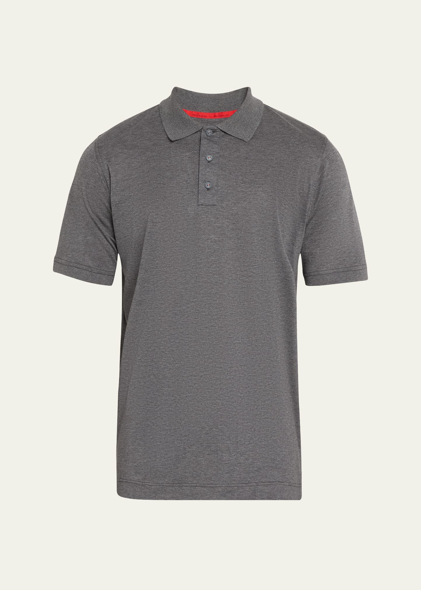 KITON MEN'S COTTON PIQUE POLO SHIRT 