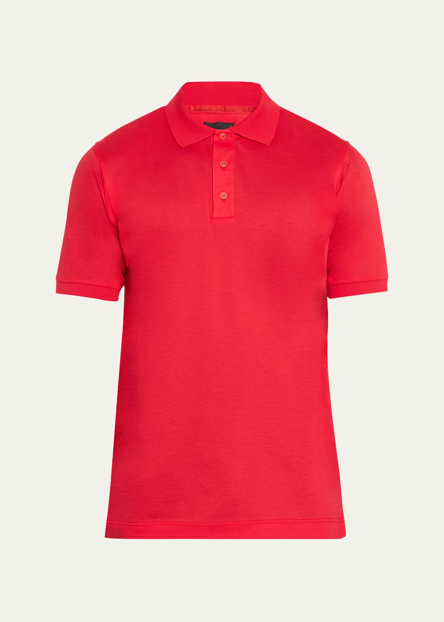 KITON MEN'S COTTON PIQUE POLO SHIRT 