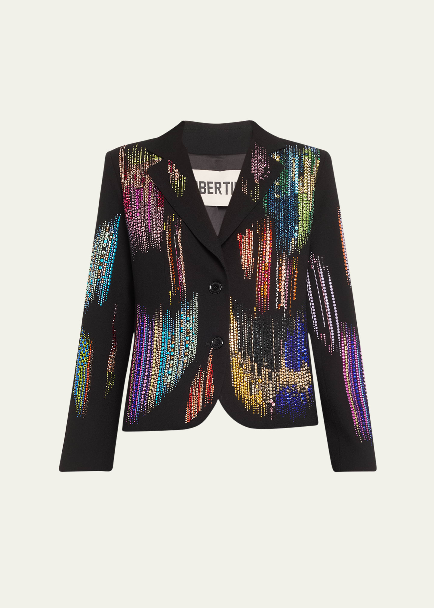 Shop Libertine Fwb Short Blazer Jacket With Crystal Detail In Black