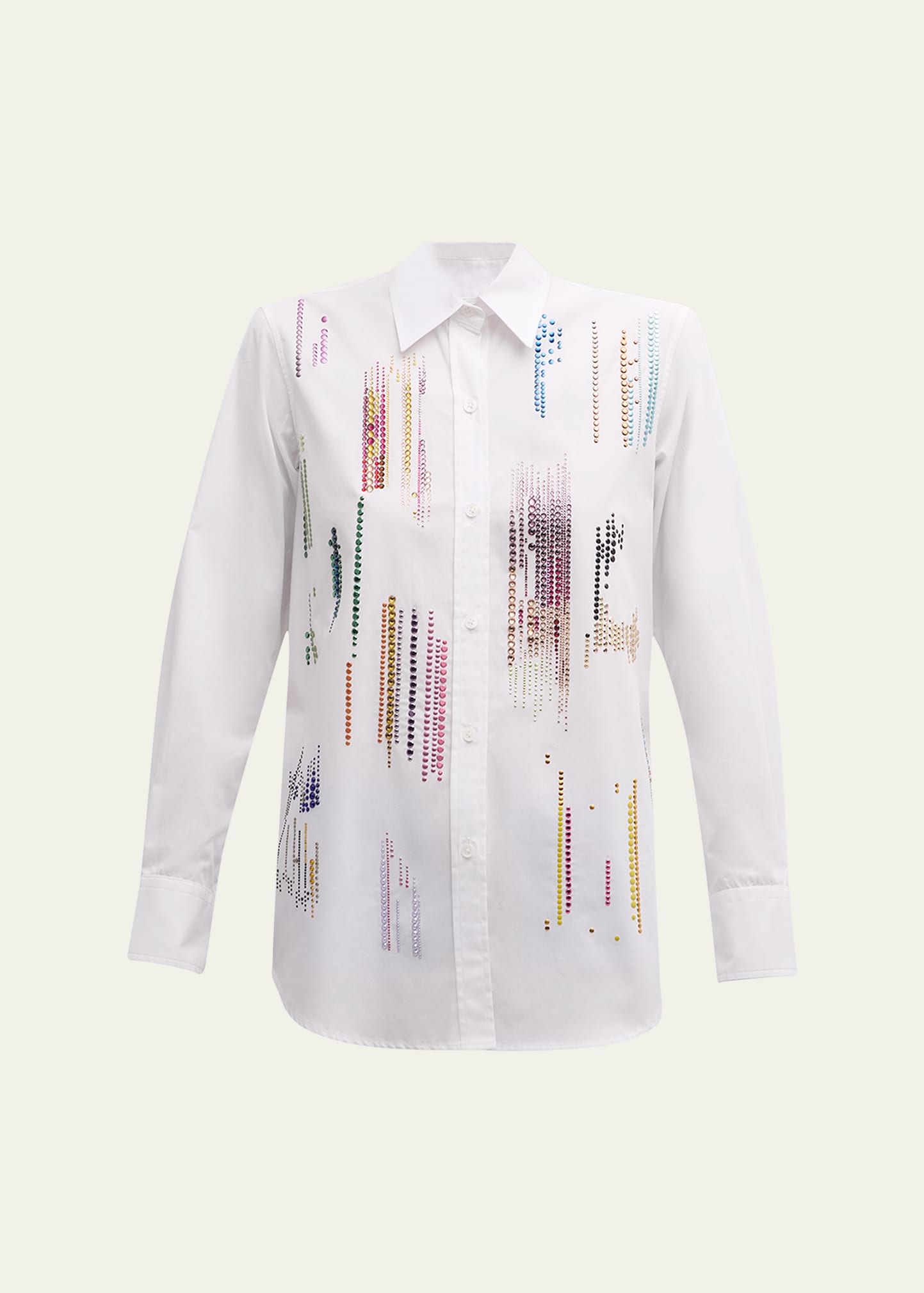 Shop Libertine Crystal New Classic Shirt In Wht