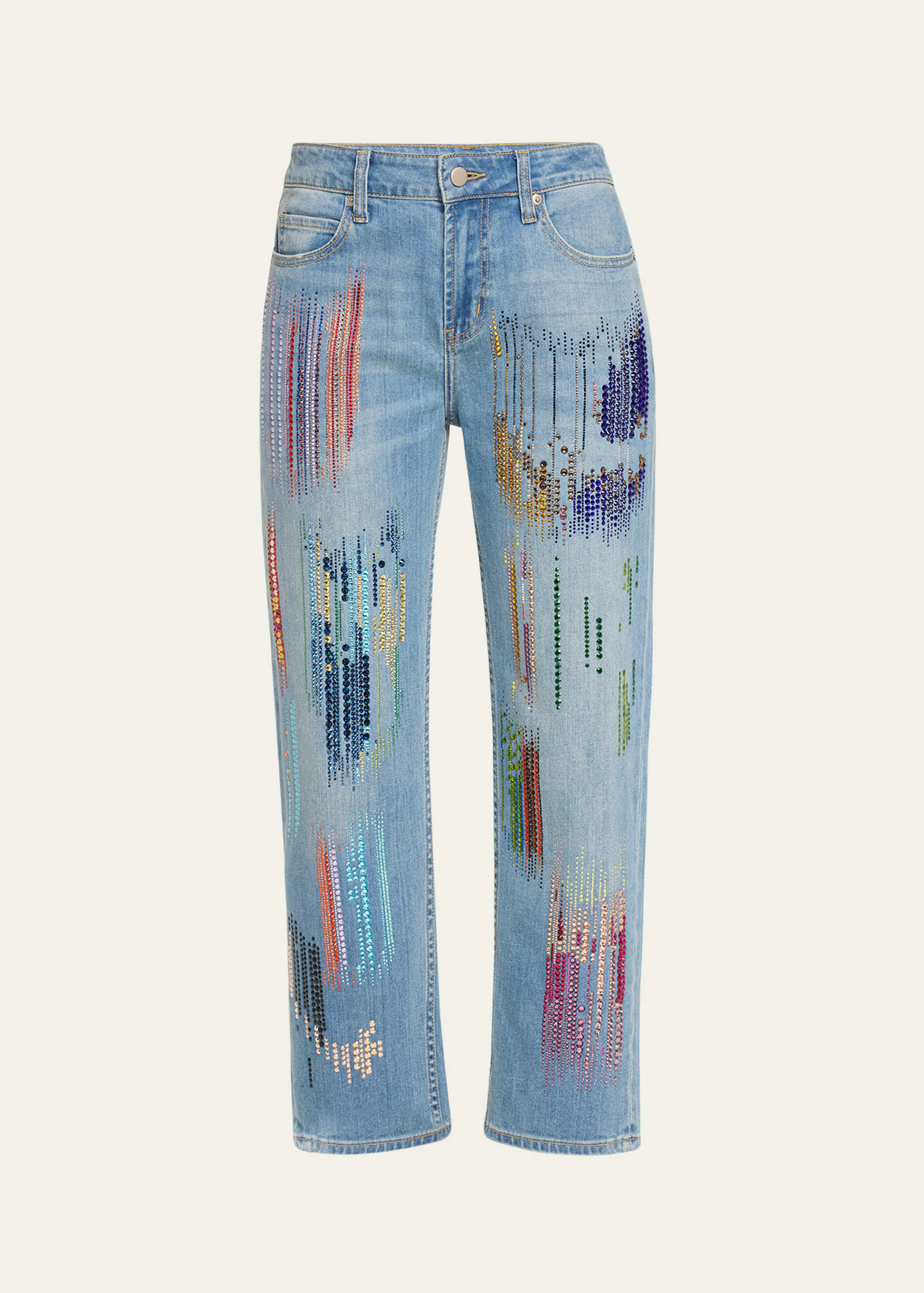 FWB Boyfriend Jeans with Crystal Detail