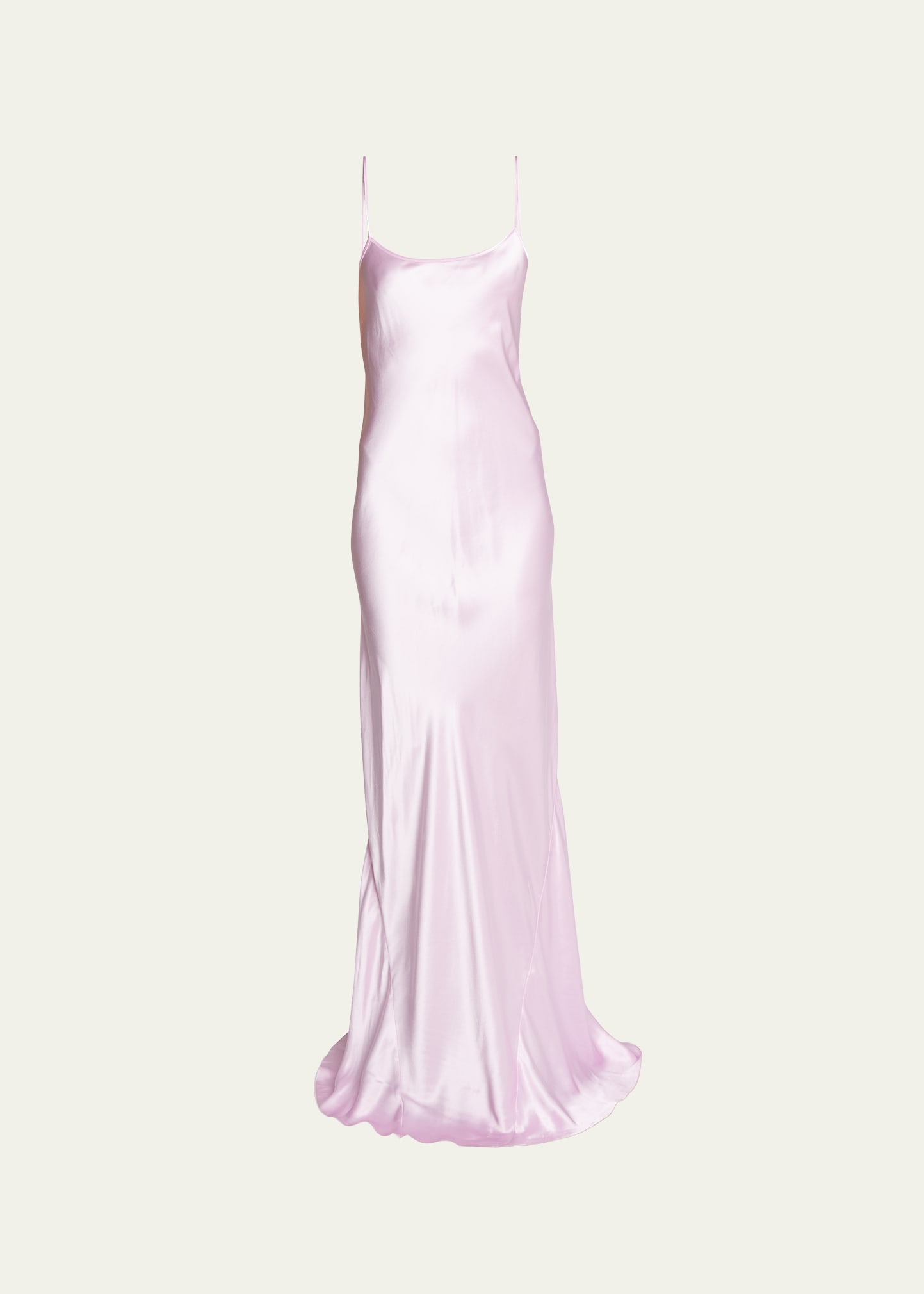 Victoria Beckham Satin Maxi Slip Dress In Rosa