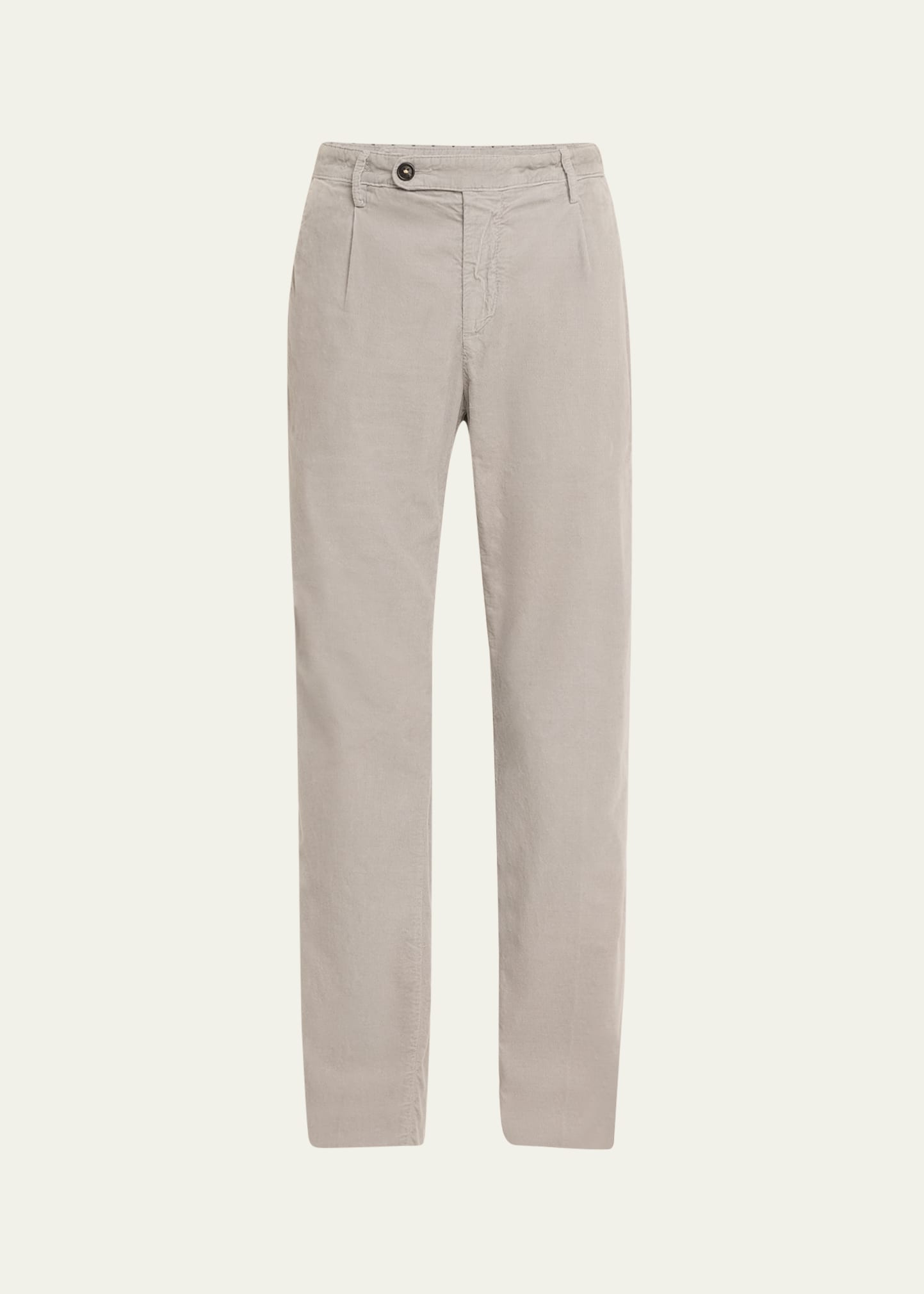 Men's Micro-Corduroy Pleated Trousers