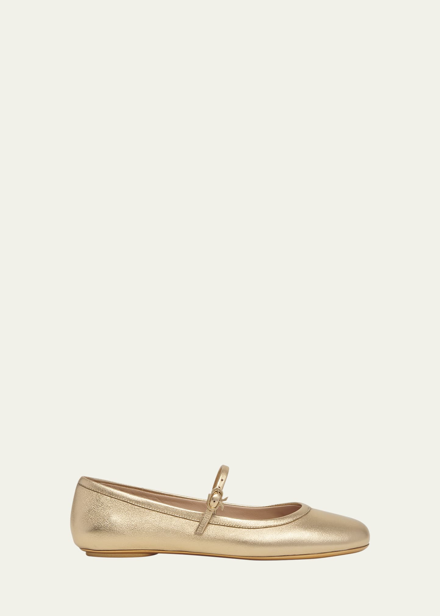 Gianvito Rossi Elegant Ballerina Flats With Ribbon Buckle In Mekong