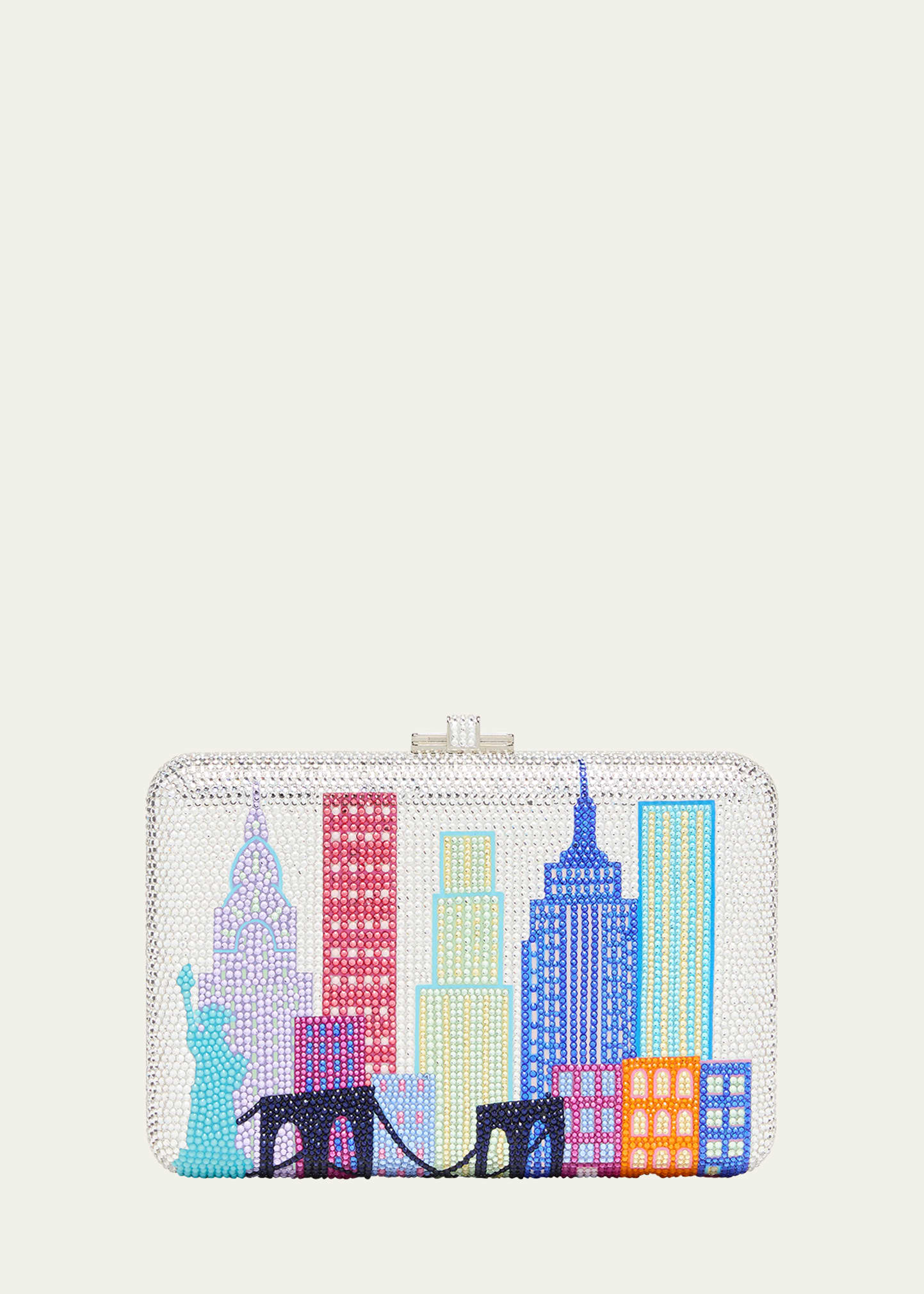 New York Skyline Crystal Clutch Bag