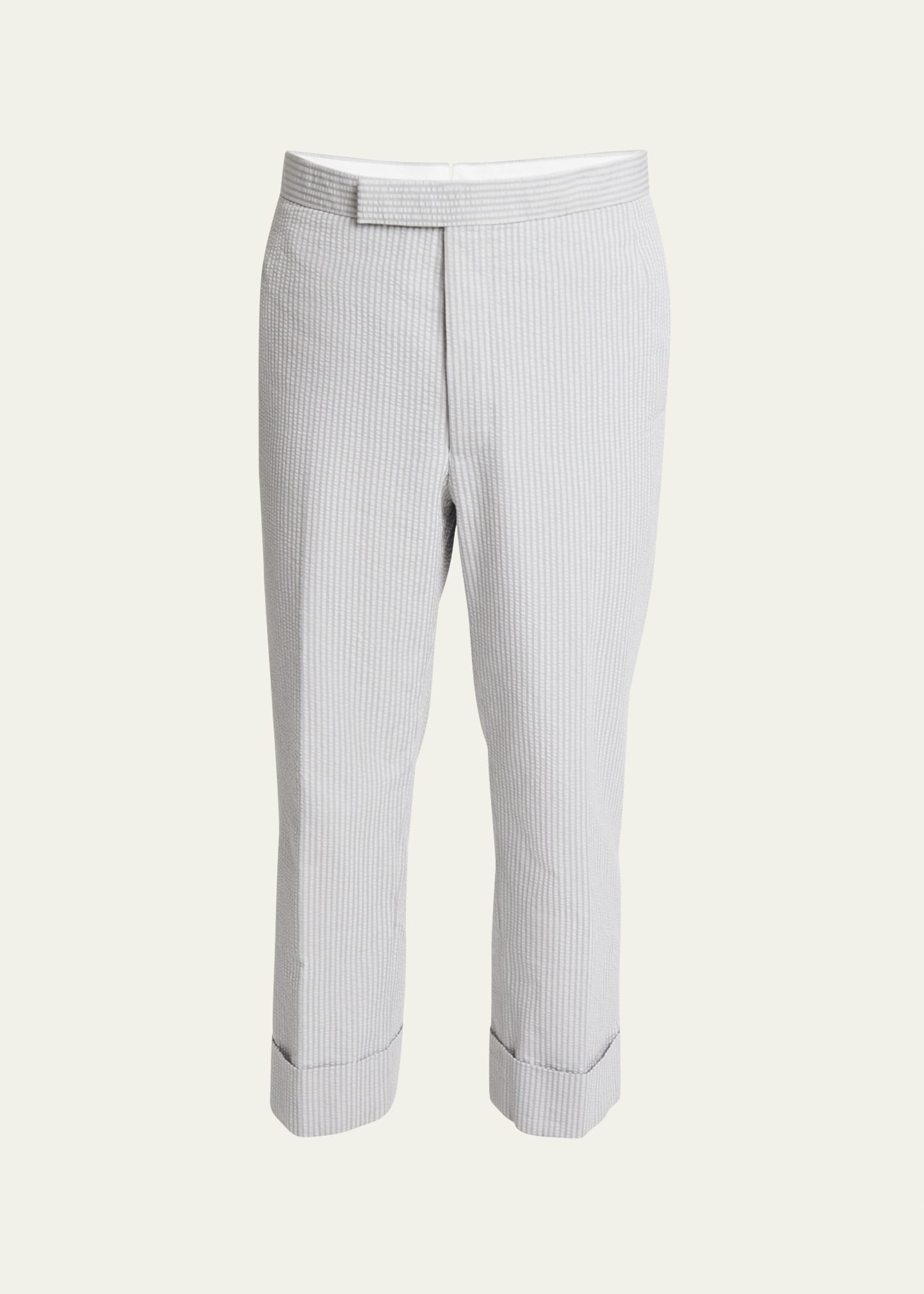 Men's Cotton Seersucker Backstrap Pants