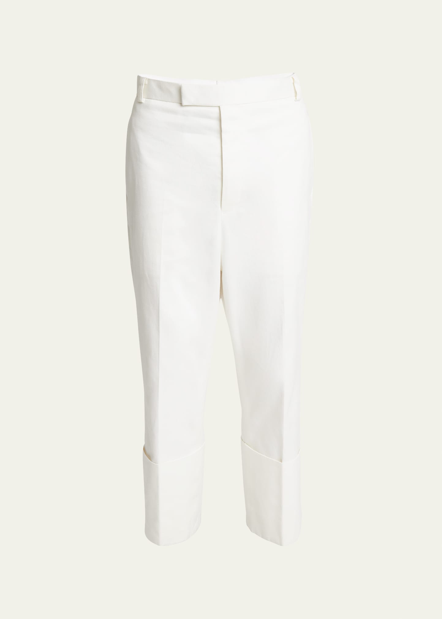 Shop Thom Browne Men's Drop-crotch Twill Pants In White