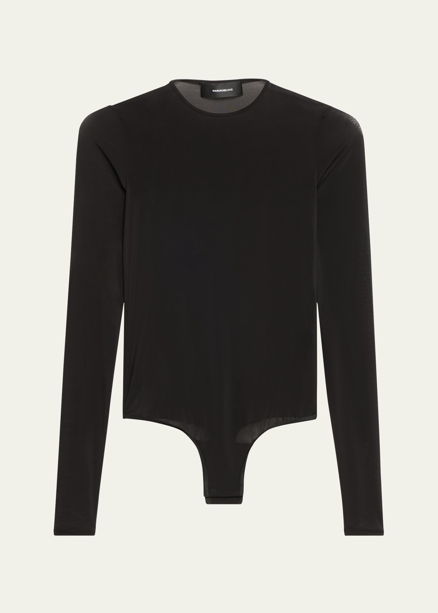 WARDROBE.NYC LONG SLEEVE SHEER BODYSUIT 