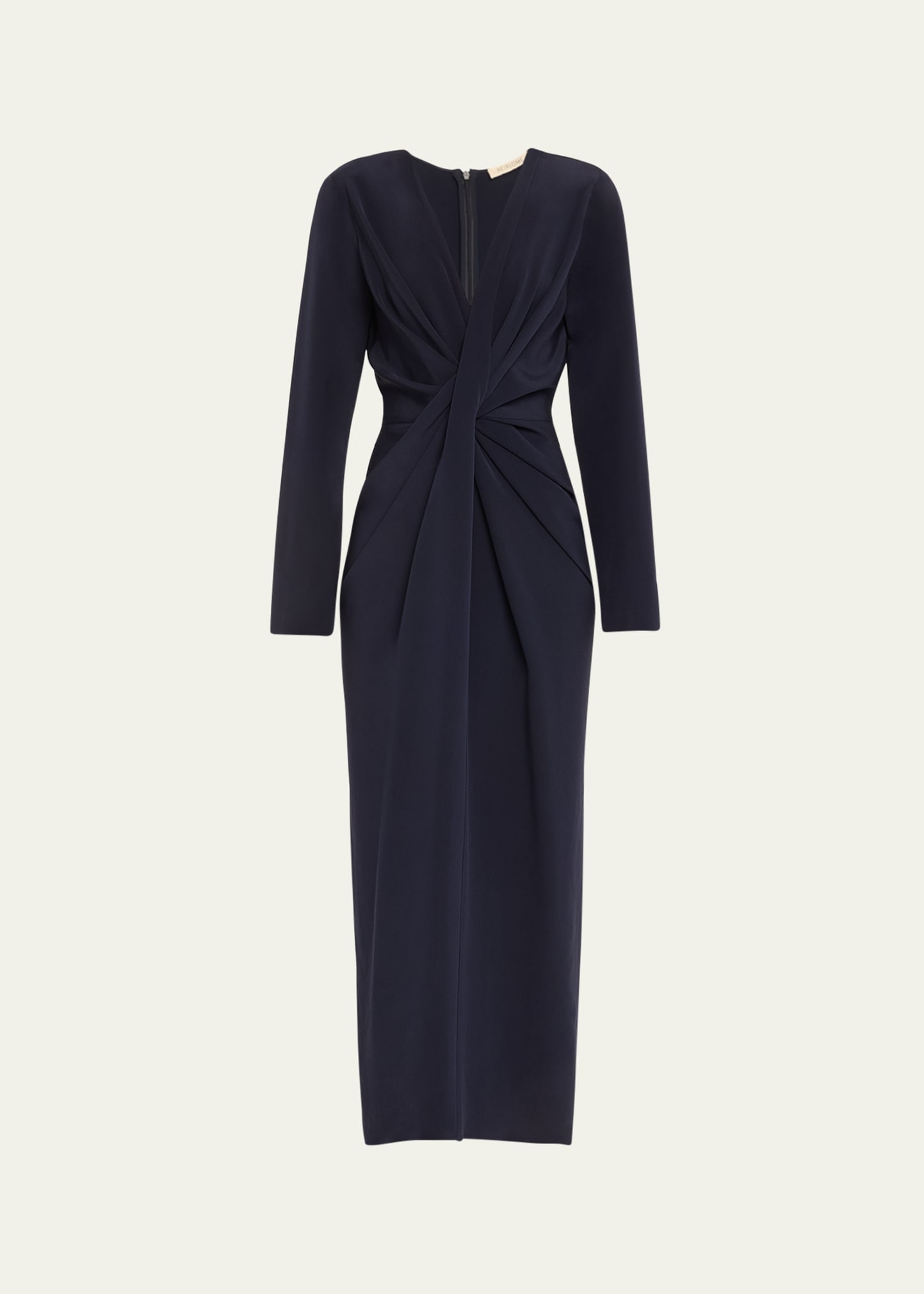 Heirlome Valentina Twist-front Draped Dress In Navy