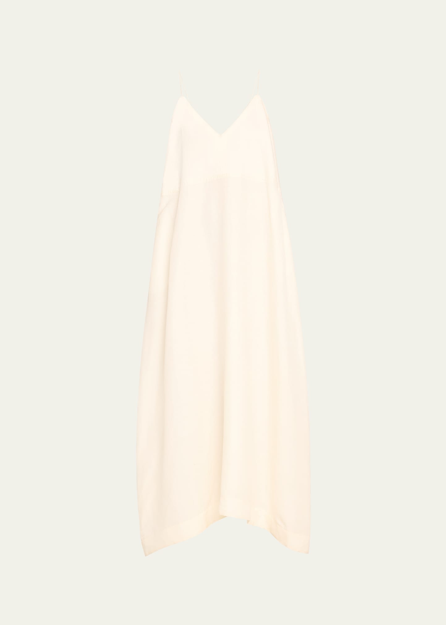 Heirlome Sofia V-neck Maxi Linen Dress In Ivory
