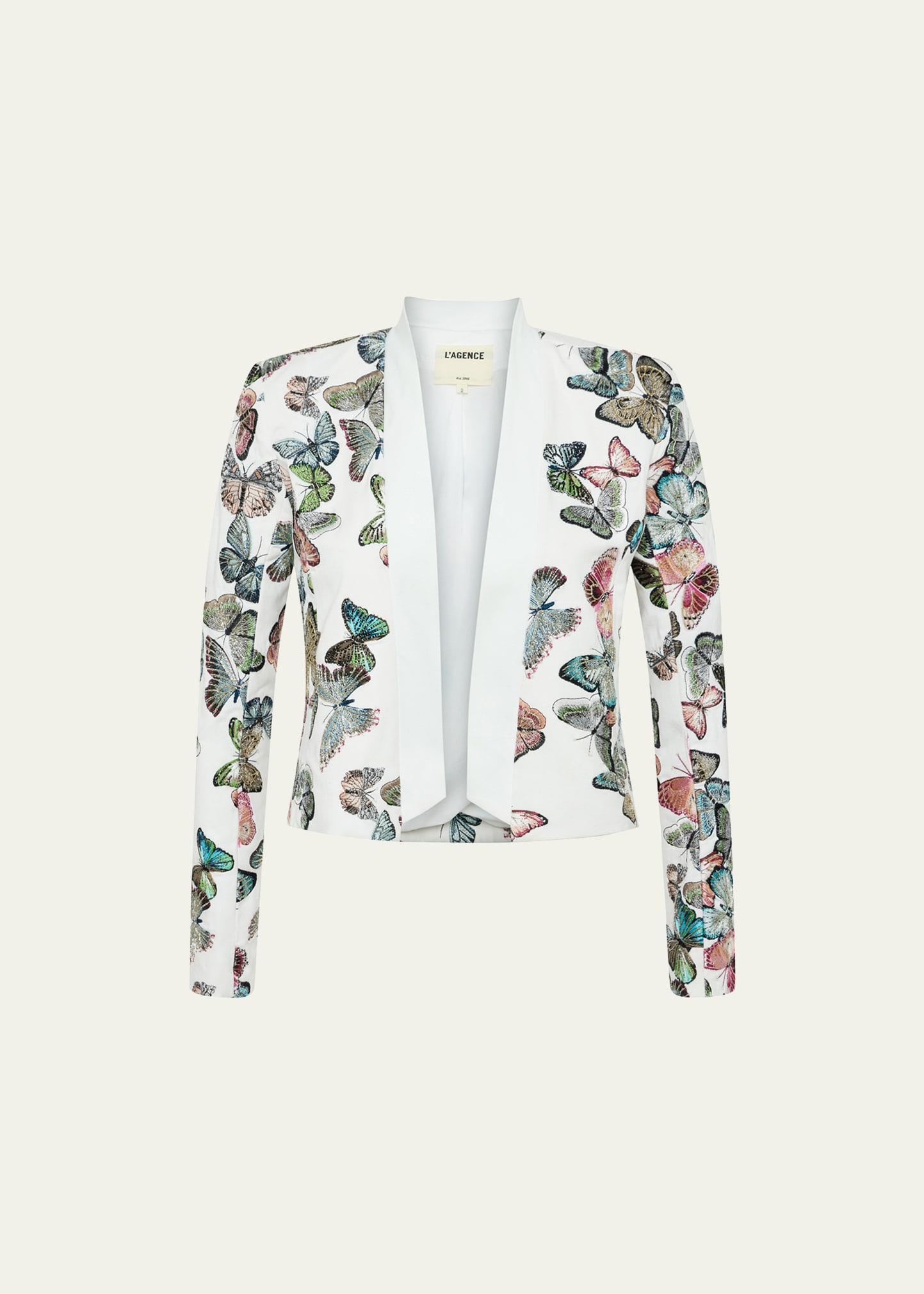 L AGENCE ACE BUTTERFLY EMBROIDERED JACKET