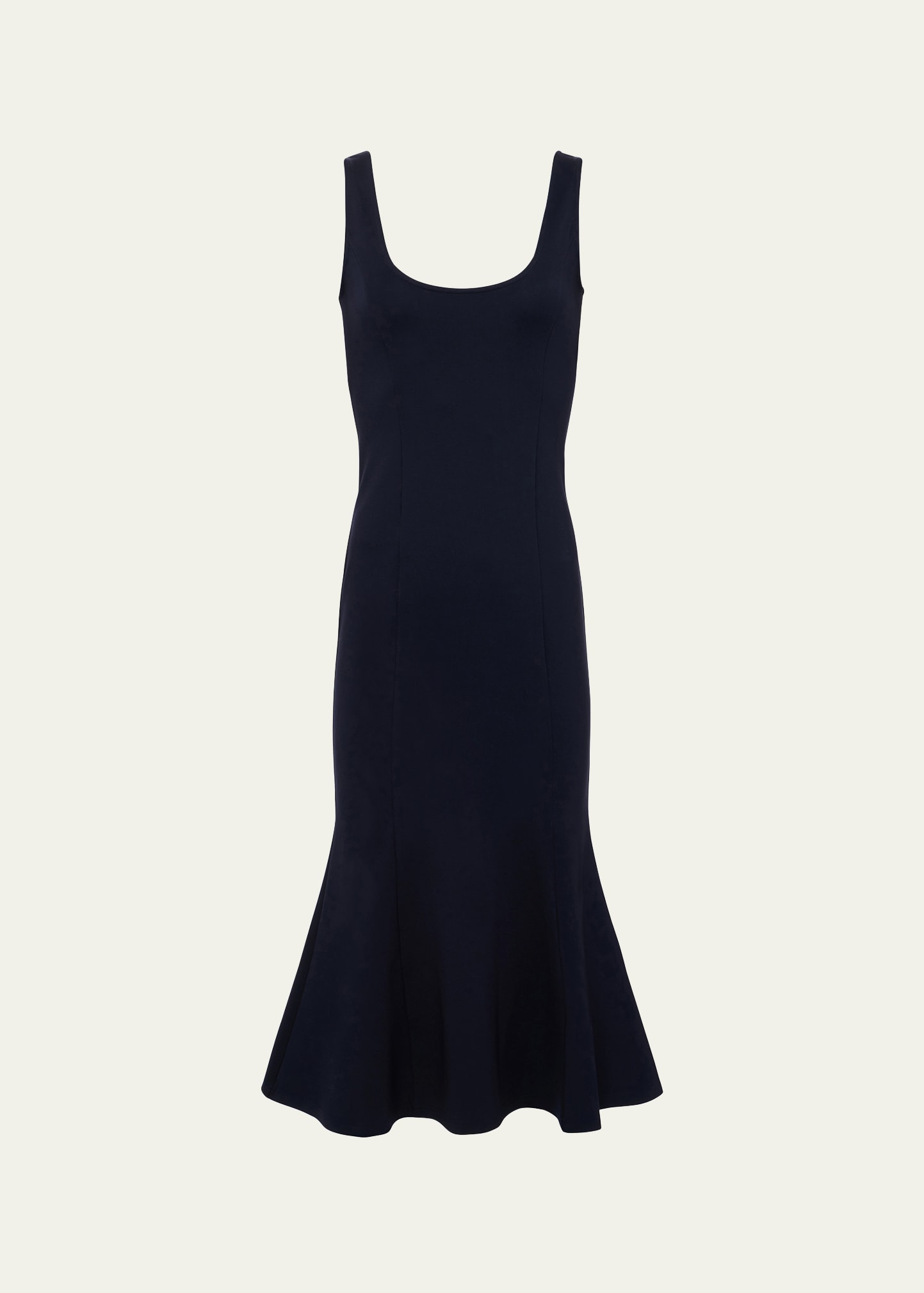 L Agence Bisous Flared Midi Dress In Midnight