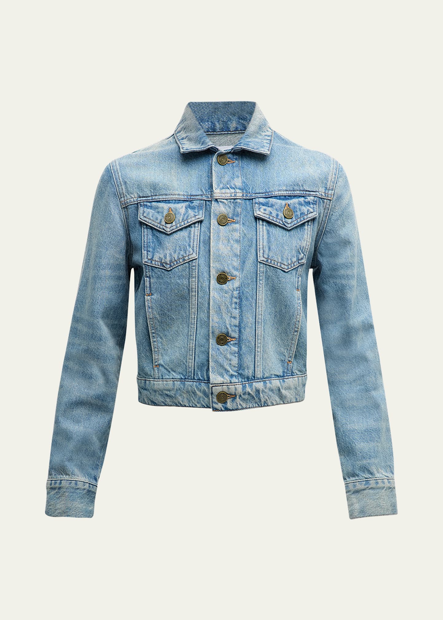 Frame Shrunken Trucker Jacket In Sonata