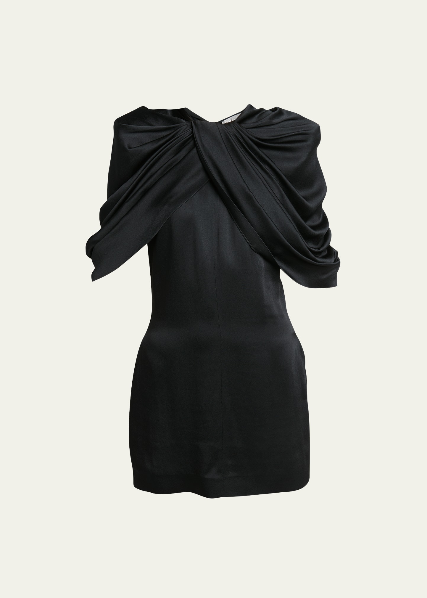 Stella Mccartney Draped Mini Dress In 1000 Black