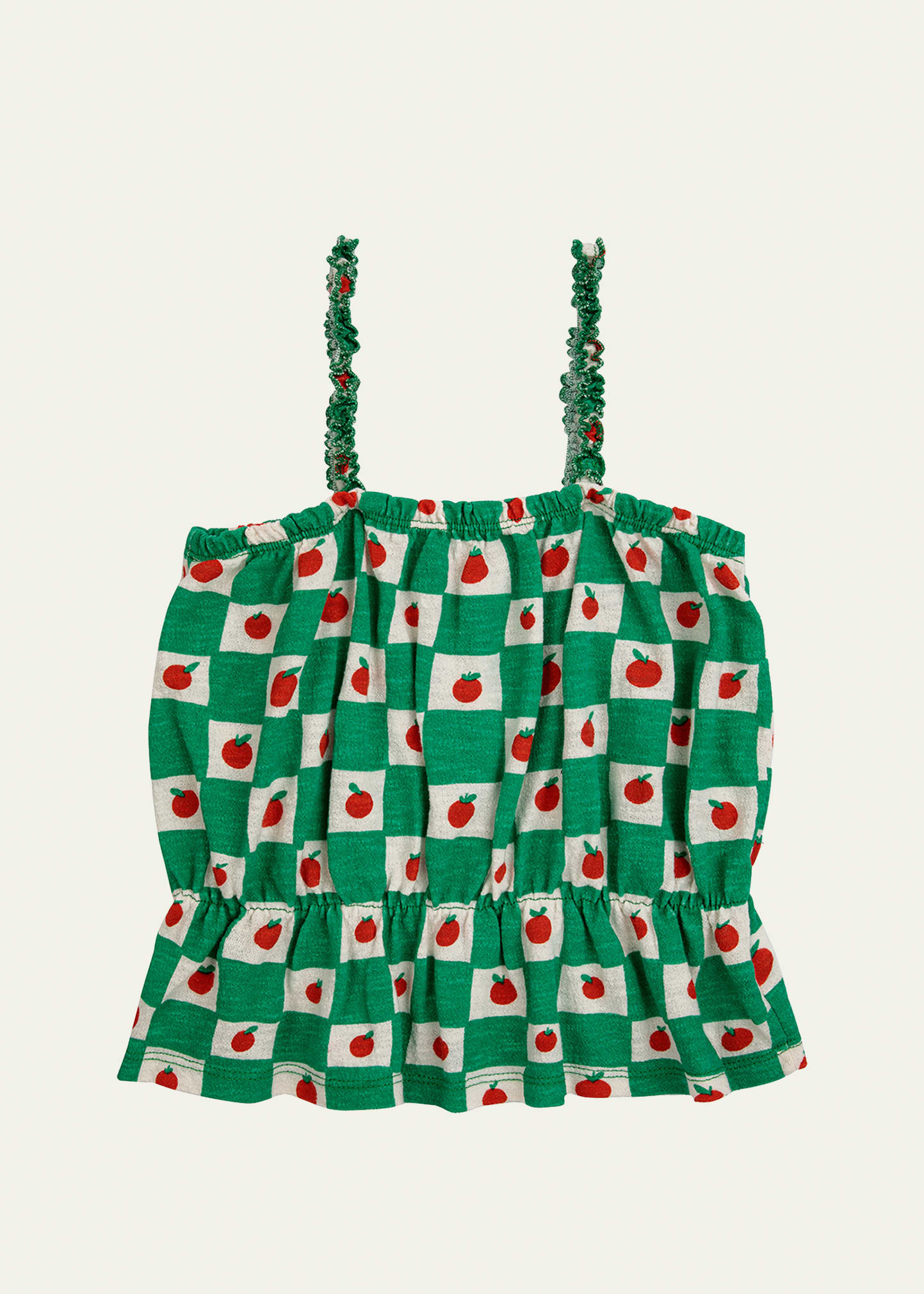 Girl's Tomato-Print Tank Top, Size 2-13