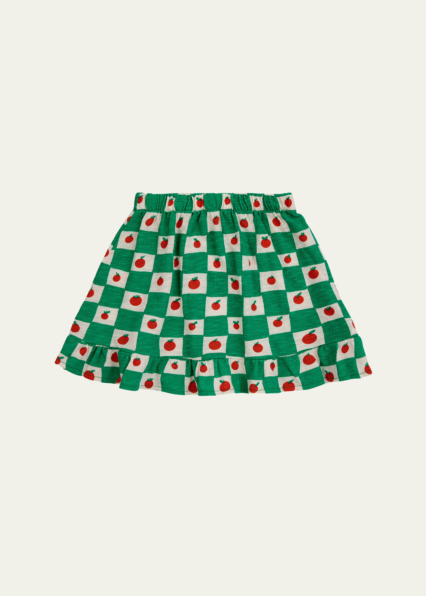 Shop Bobo Choses Girl's Tomato-print Organic Cotton Skirt In Offwhite