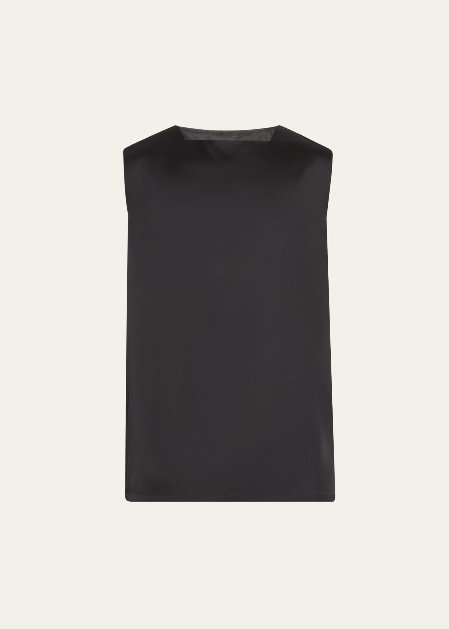 Shop Jil Sander Men's Consignment Viscose Silk Tank Top In Black