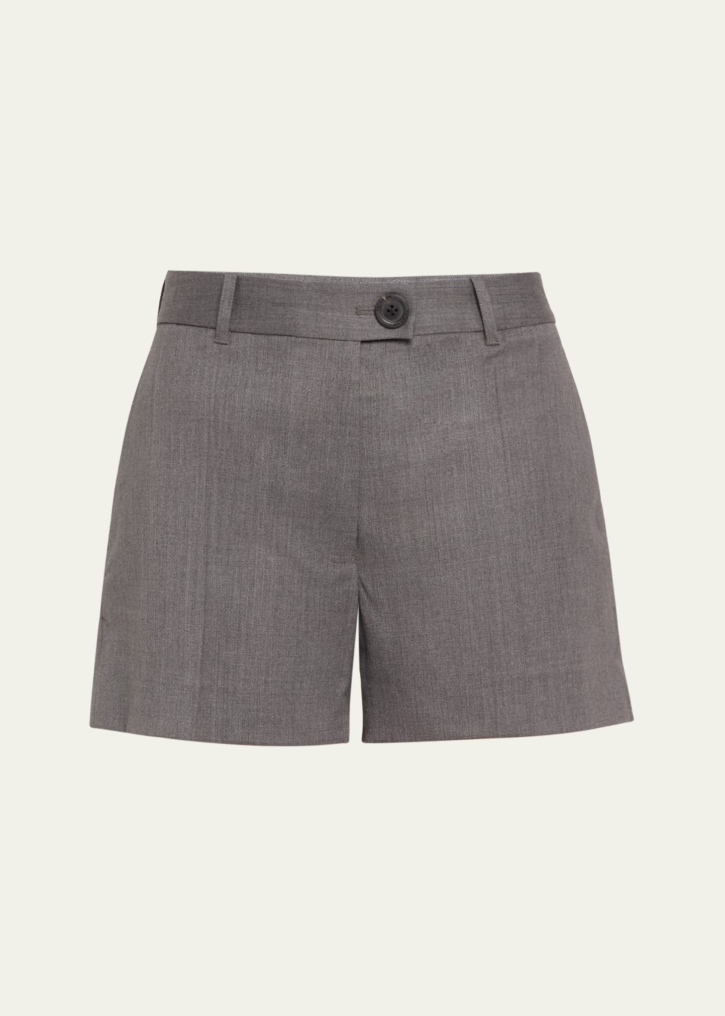 Shop Peter Do Tailored Mini Wool Shorts In Grey