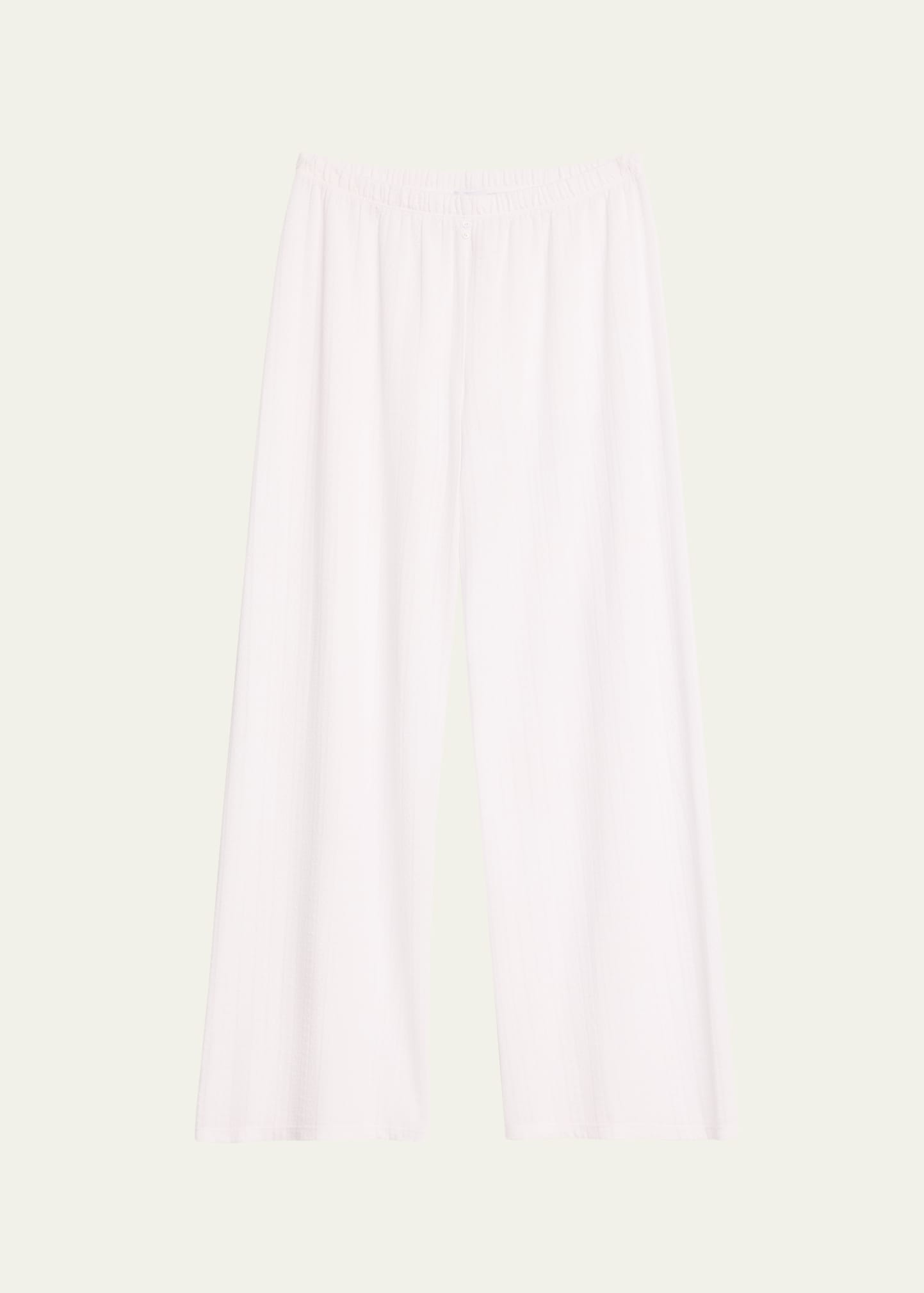 Andine Soleil Tuscany Pointelle-knit Lounge Pants In White