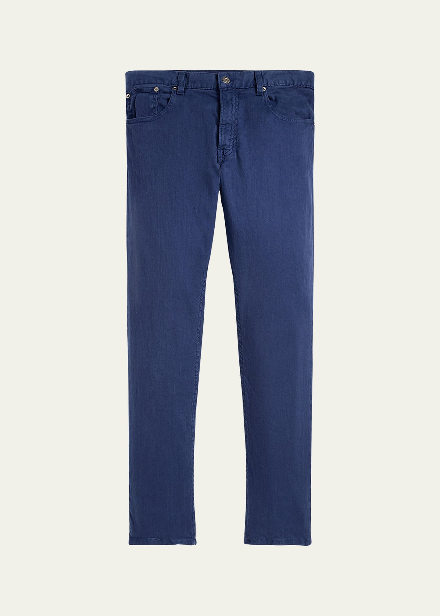 Shop Ralph Lauren Purple Label Men's Slim Fit Stretch Linen-cotton Jeans In Islnd Indg
