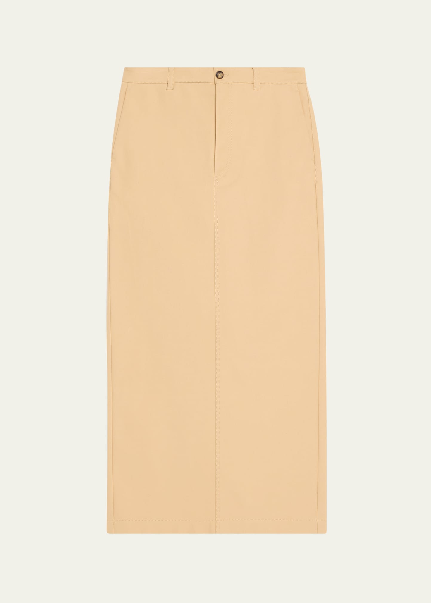Shop Wardrobe.nyc Long Drill Column Skirt In Khaki