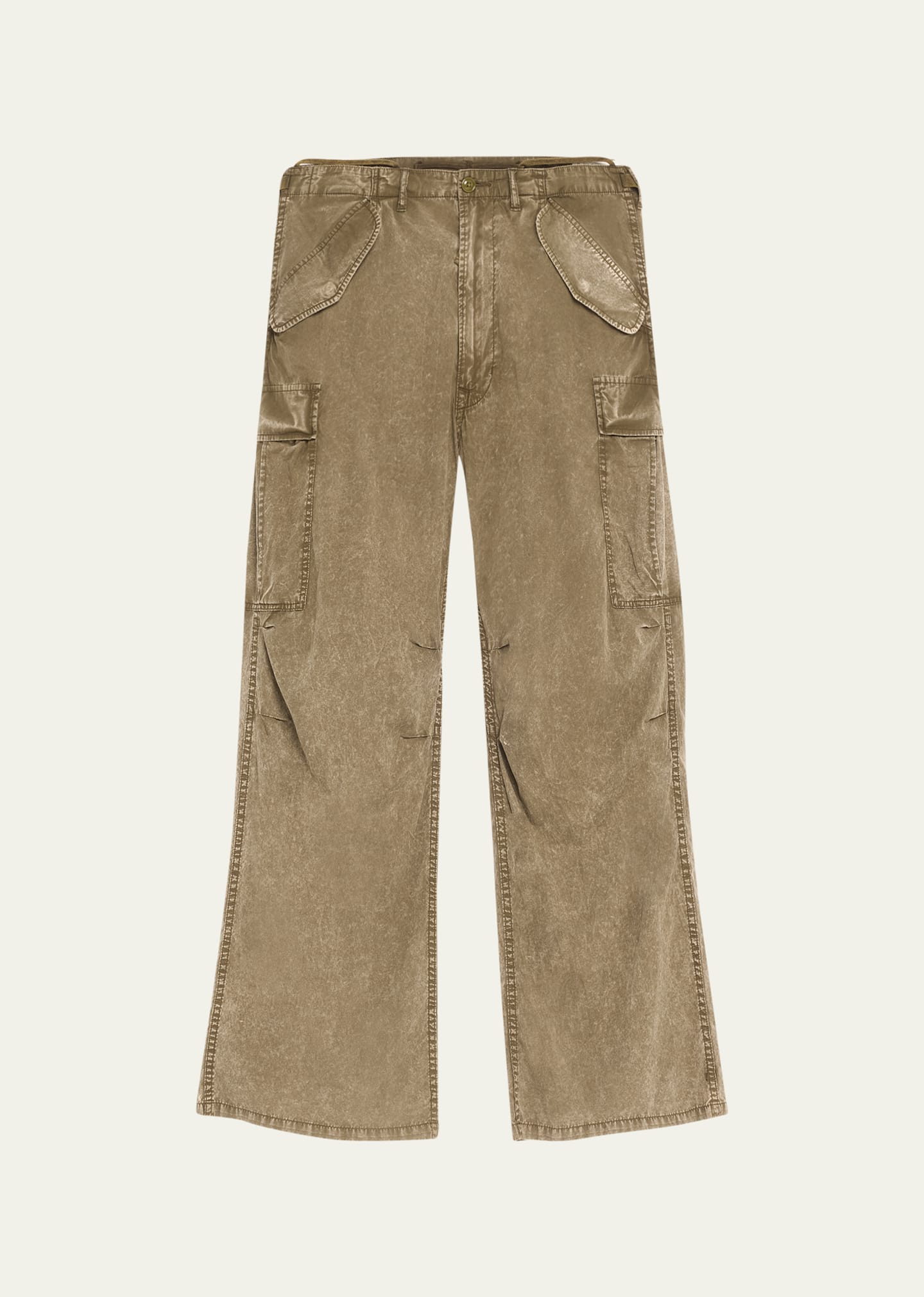 R13 Wide-leg Cargo Jeans In Gd Olive