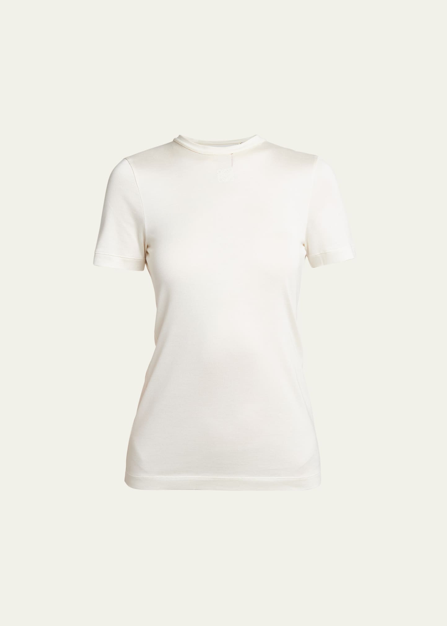 Shop Loewe Open Back Anagram T-shirt With Knot Detail In Off White