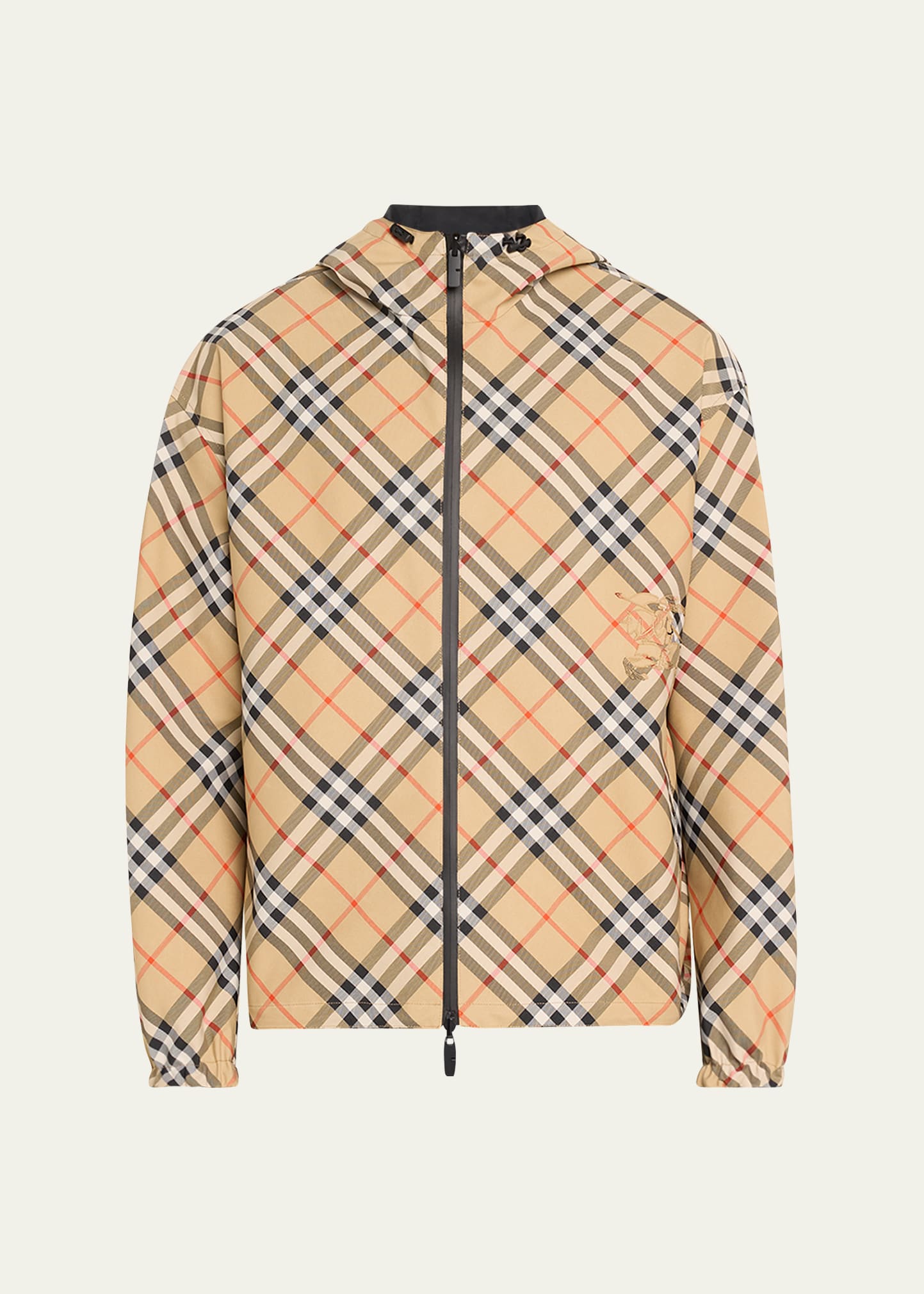 Shop Burberry Men's Stretton Vintage Check Jacket In Sand Ip Check